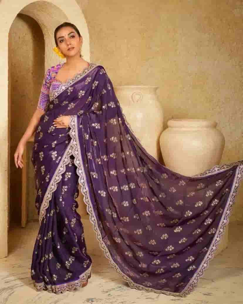 Premium fendy satin fabric Saree in Surat