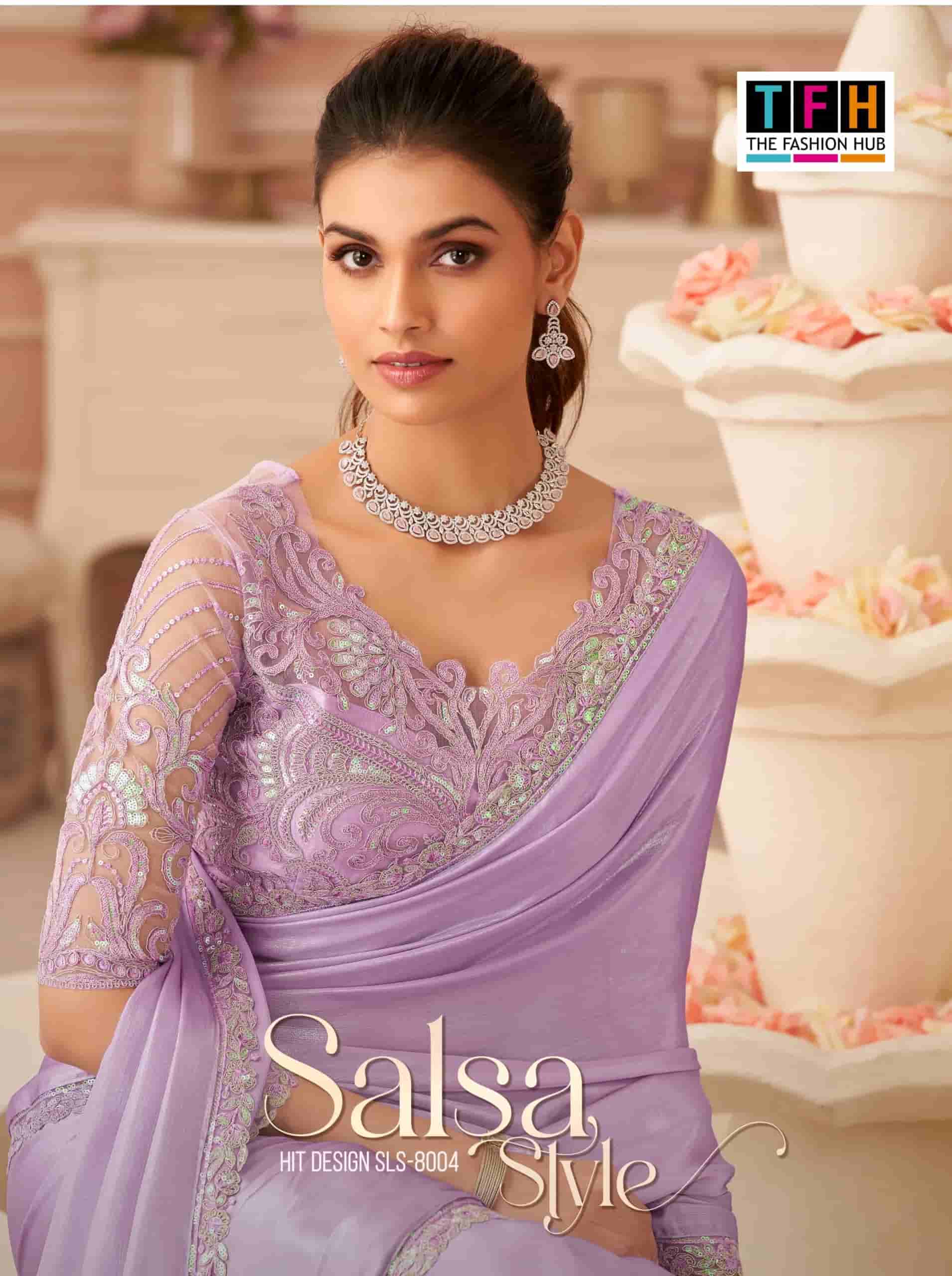 Buy Silver Chiffon Shimmer Premium Saree in Surat for 2199 - See photos and details