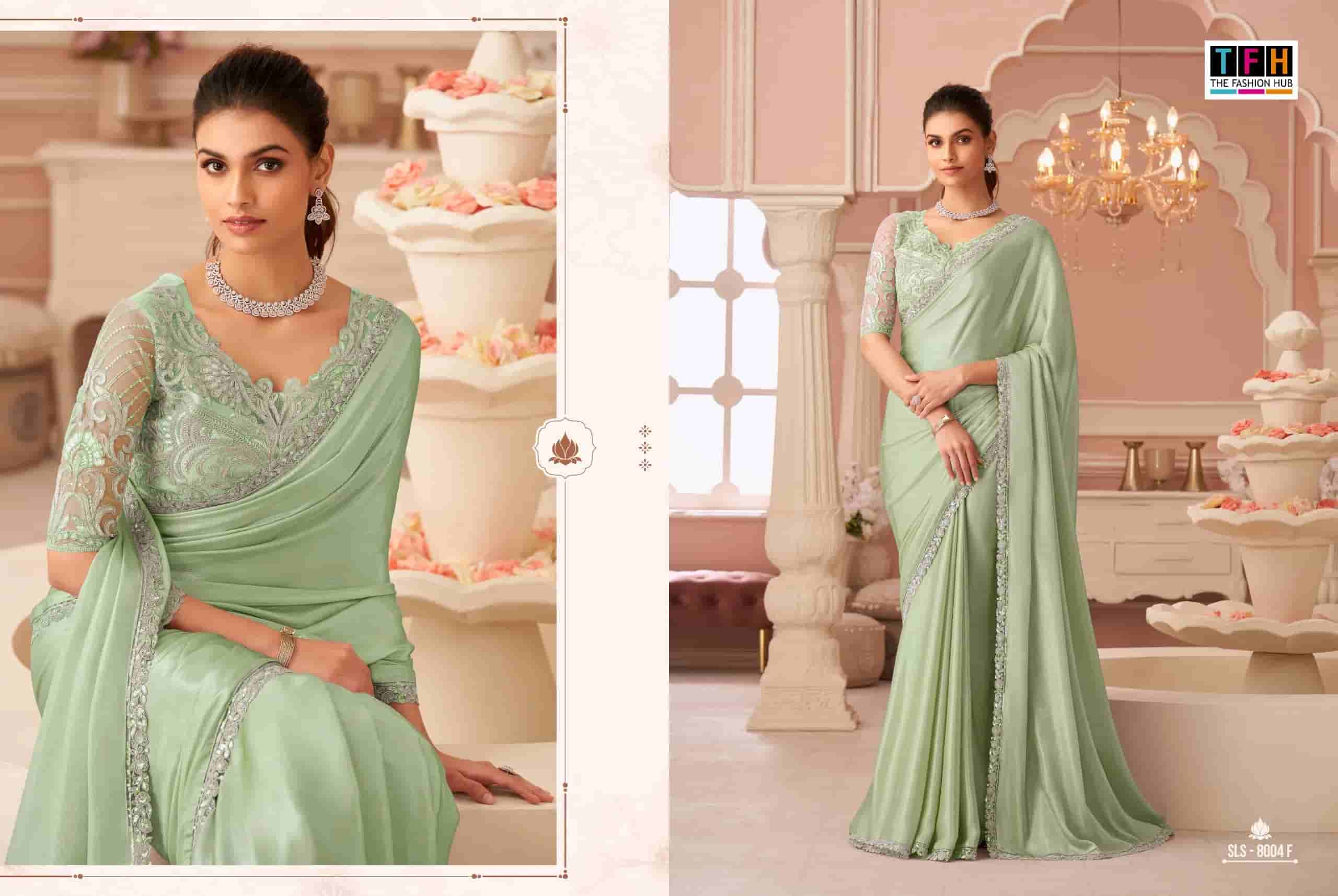 Silver Chiffon Shimmer Premium Saree in Surat