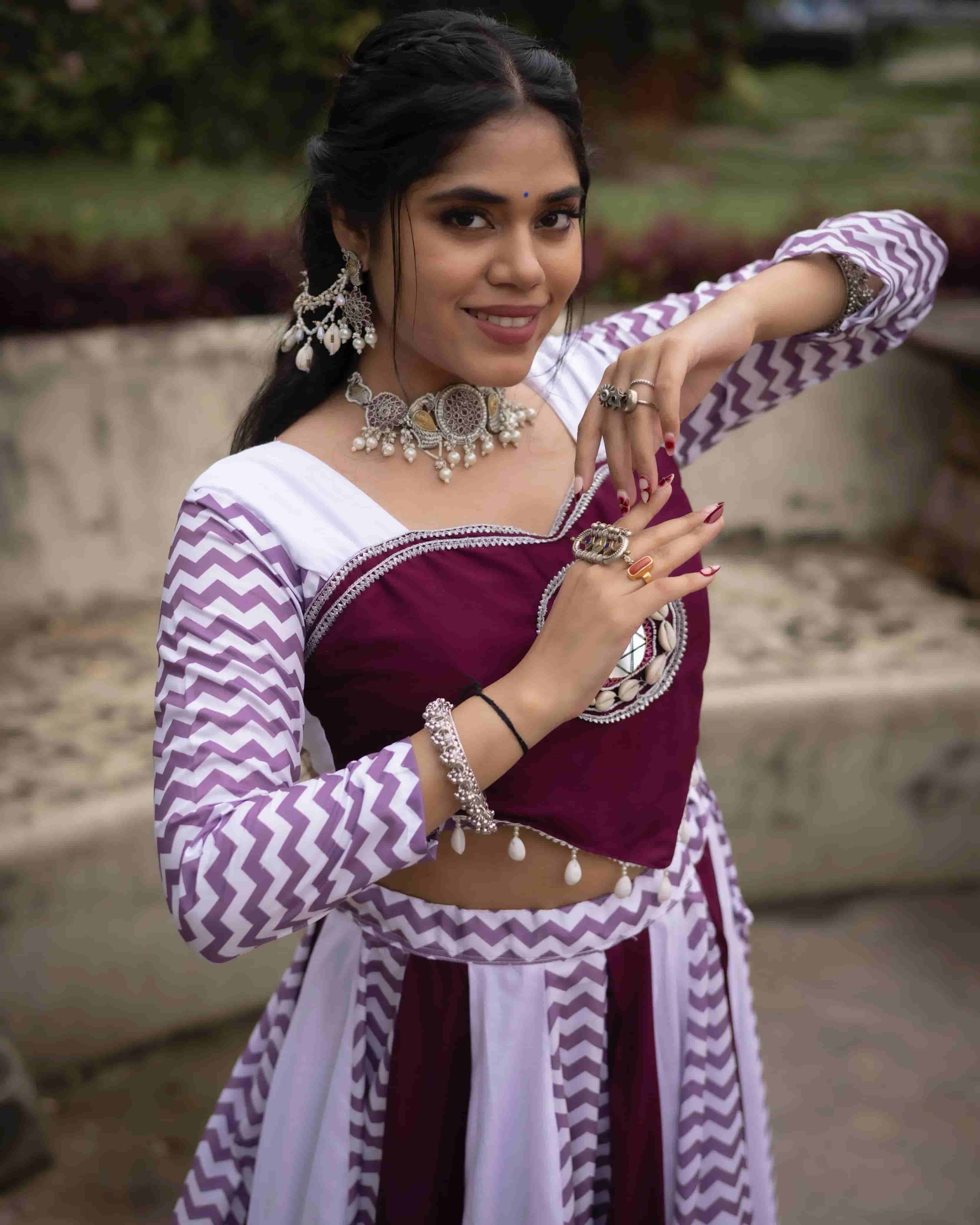 Buy Navratri lehenga choli Rayon Cotton Sets in Surat for 2099 - See photos and details