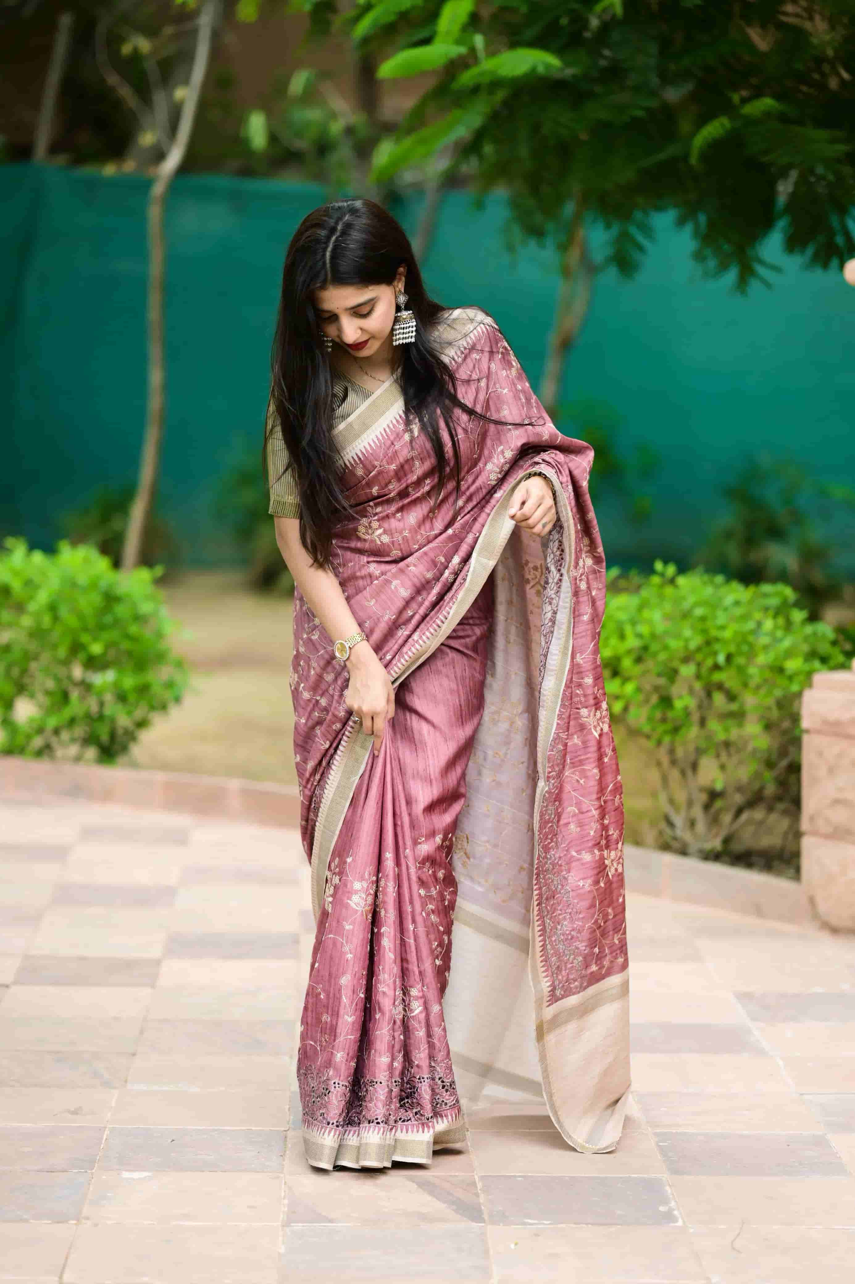 Soft Cotton Tusser Premium Saree in Surat