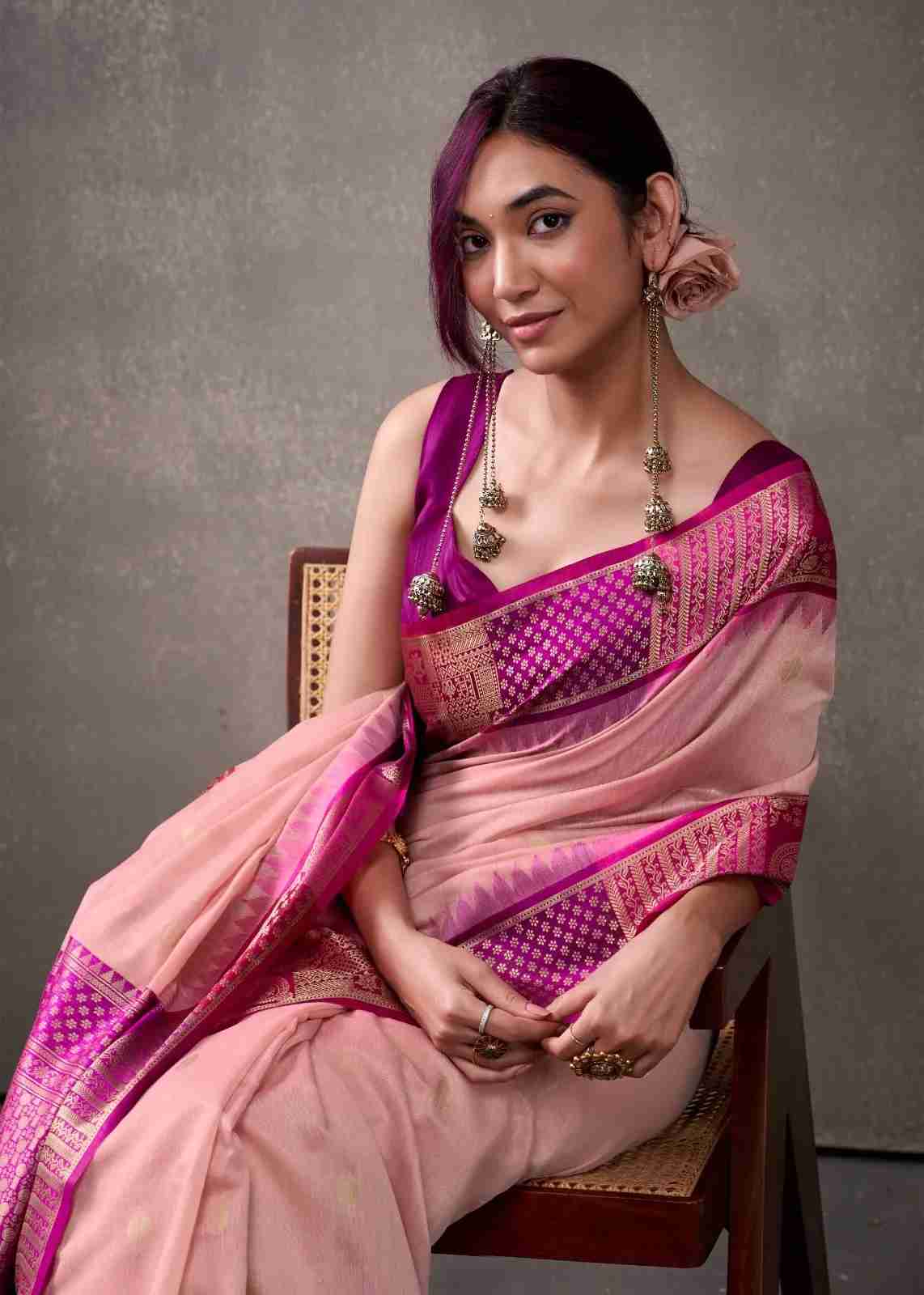 Tuti Fruti Modal Cotton Saree with Rainbow Weaving - Premium in Surat