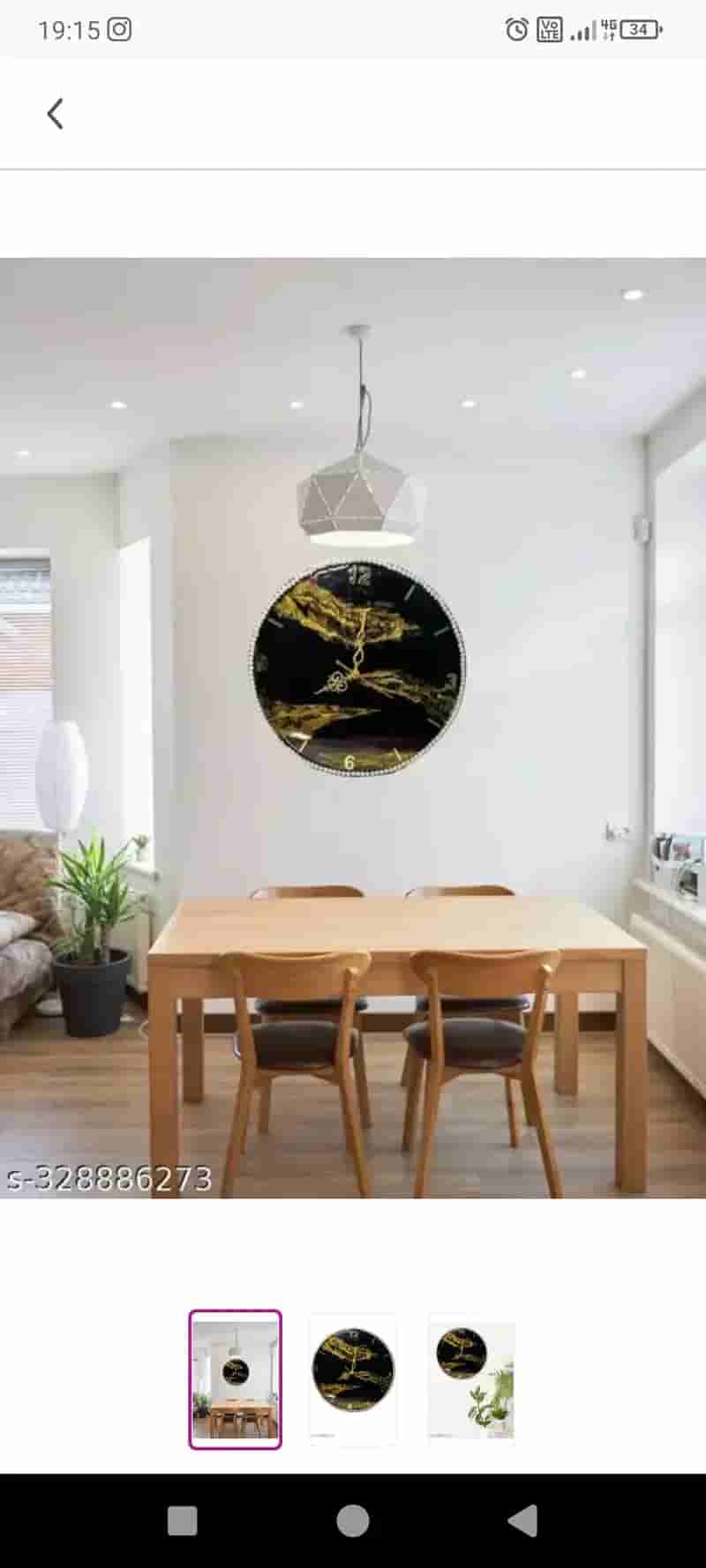 Buy Fancy Resin handmade wall clock in Ahmedabad for 1300 - See photos and details