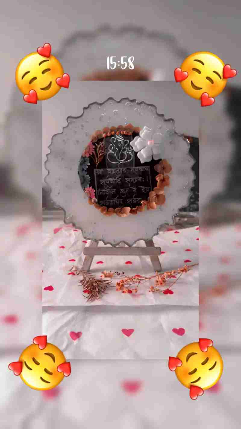 Resin Handmade Ganesh Mantra Frame for Mandir and Home Decor in Ahmedabad