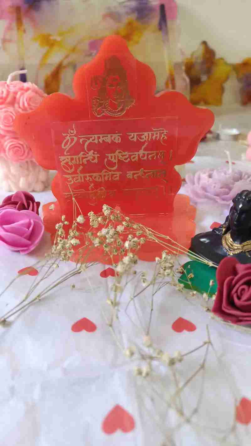 Handmade Resin Shivji Mantra Stand for Pooja and Home Decor in Ahmedabad