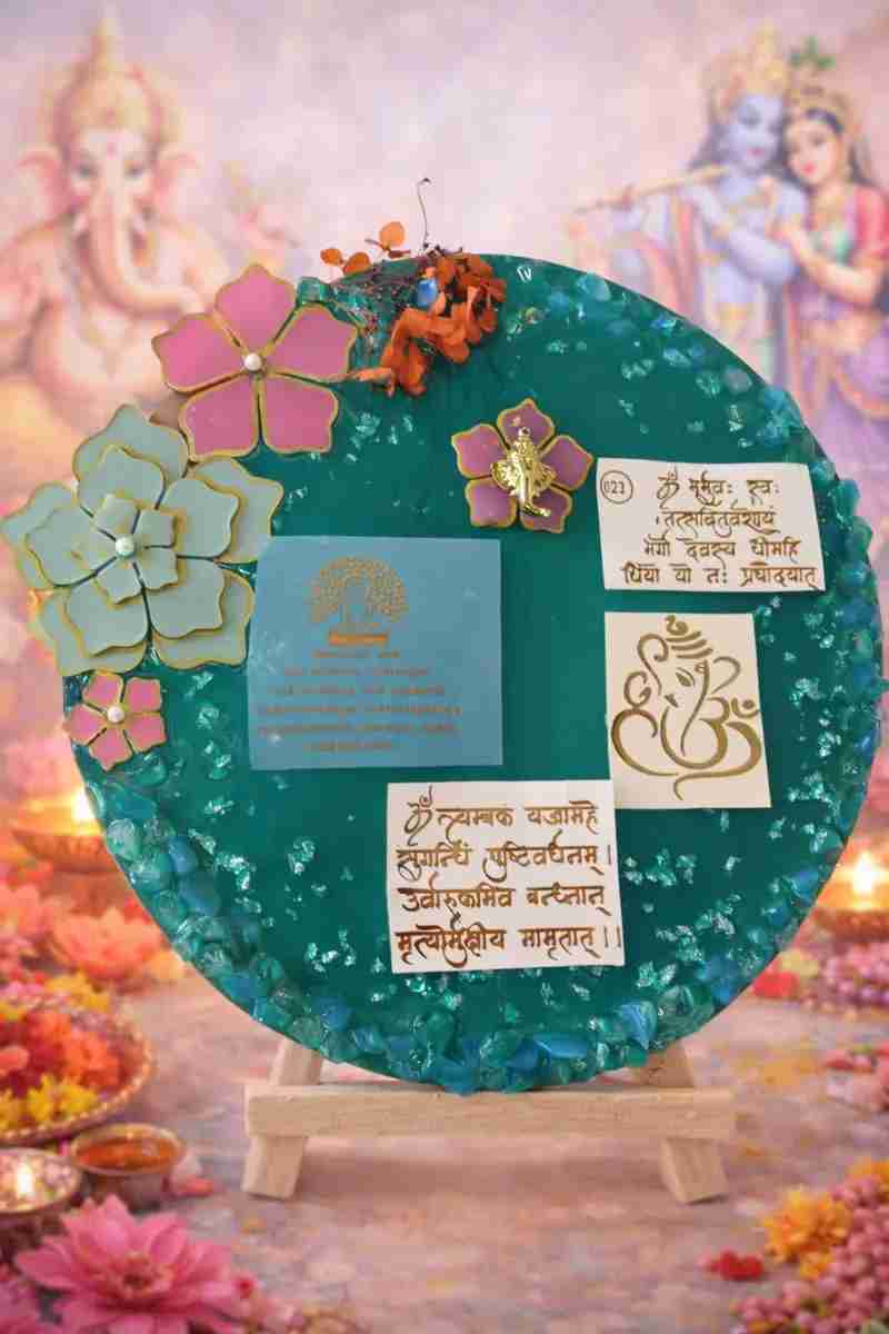 Resin handmade customised mantra frame in Ahmedabad