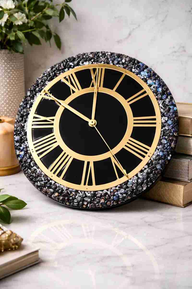 Resin Handmade Customised Wall Clock Glossy Home Decor in Ahmedabad