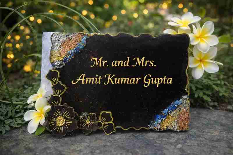 Resin handmade customised name plate in Ahmedabad