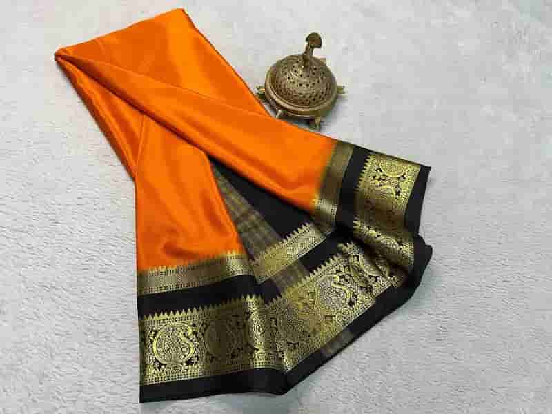 Pure semi crepe mysore silk saree in Hyderabad