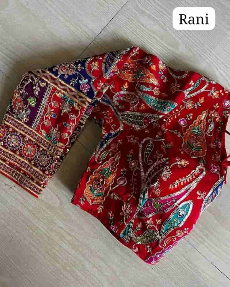 Zari floral design printed blouse in Hyderabad