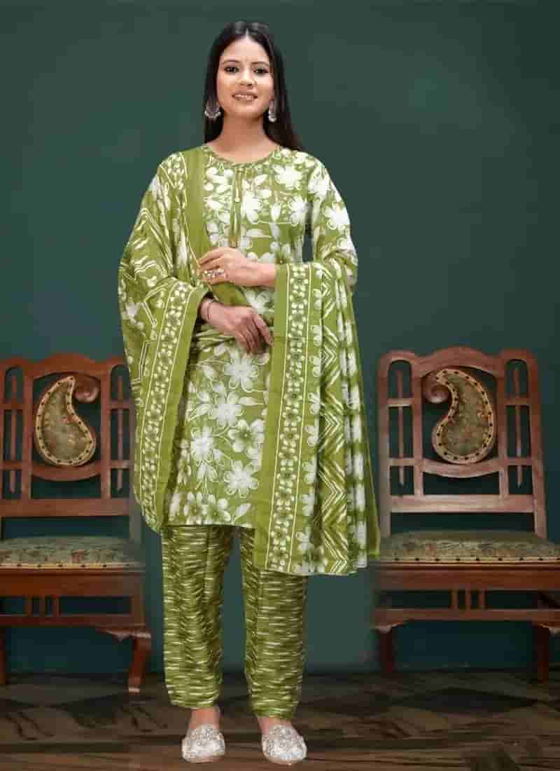 Designer Green Printed Salwar Suit for Women in Thane