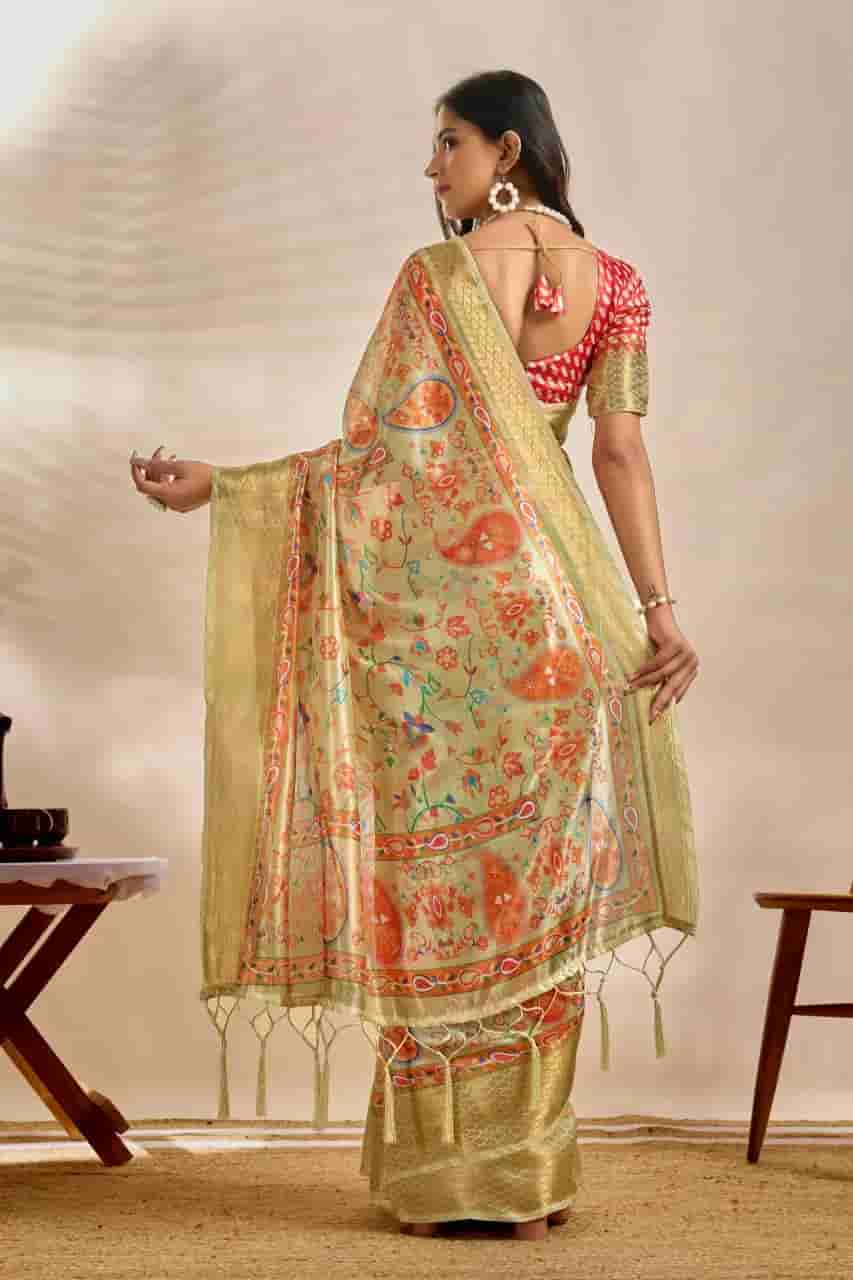 Soft Multicolor Print Silk Saree in Surat