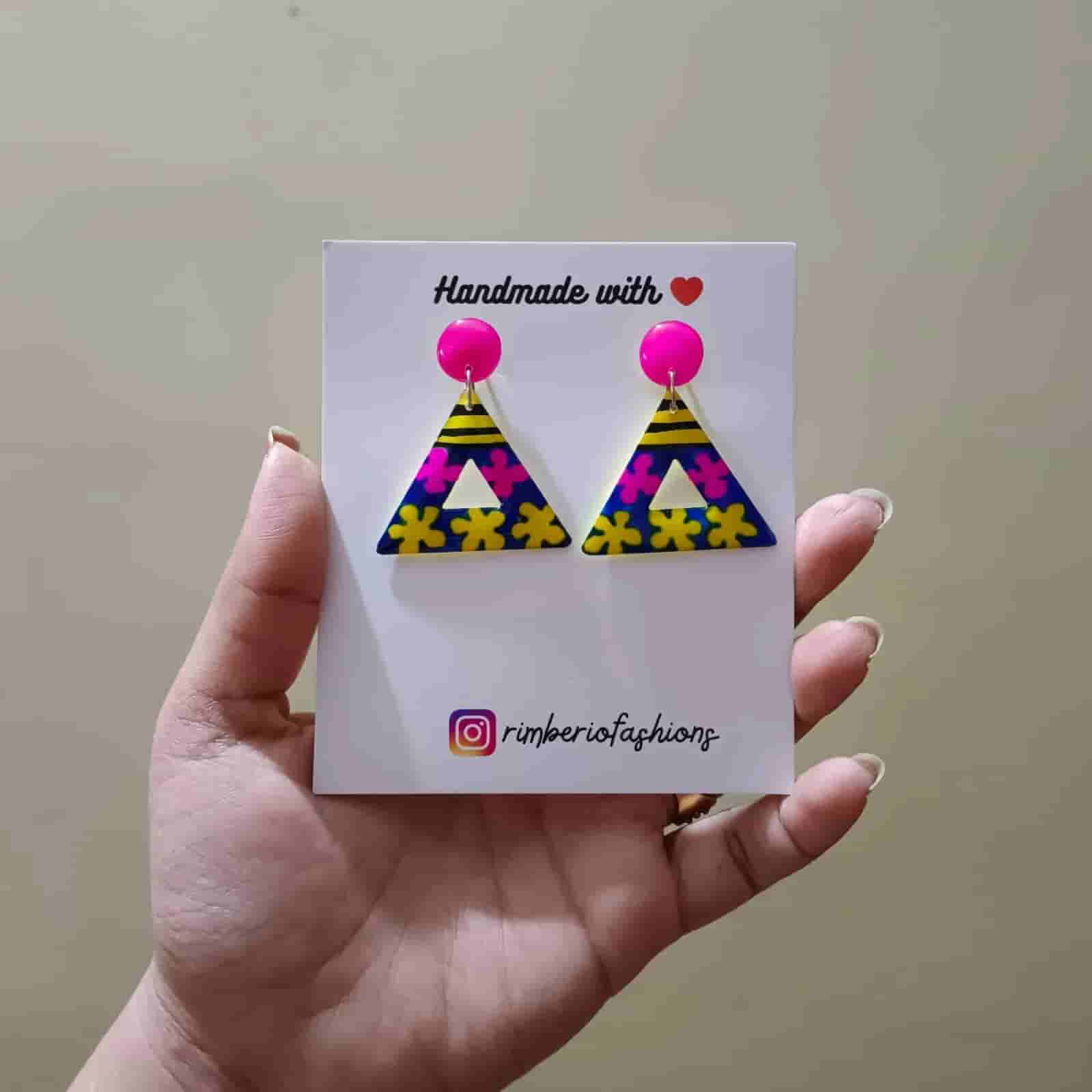 Resin Triangle Earrings in Mumbai