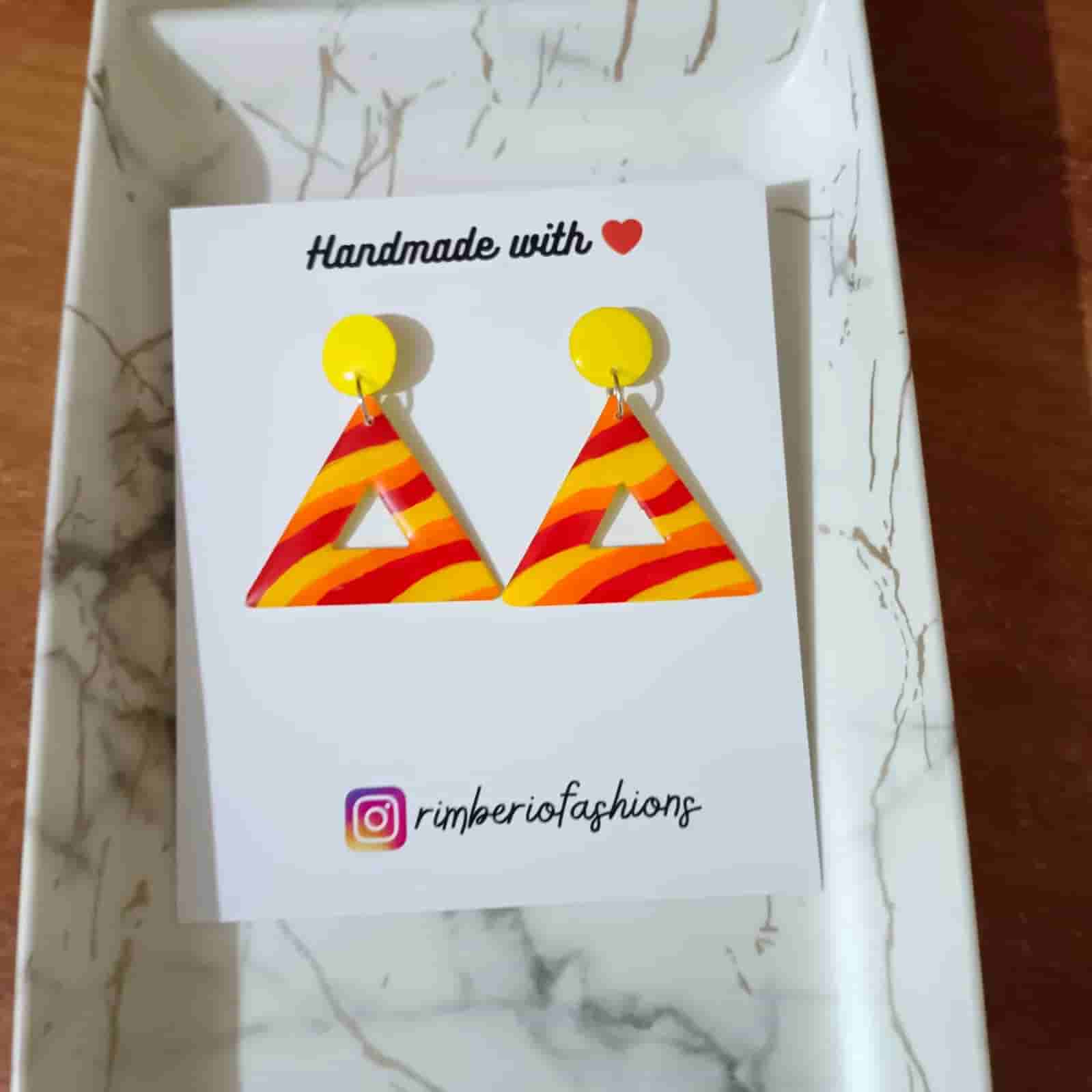 Buy Resin Triangle Earrings in Mumbai for 100 - See photos and details
