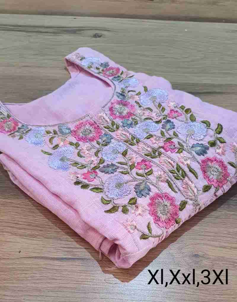 Cotton Embroidery Tunics for Women - Slub Fabric Collection in Surat