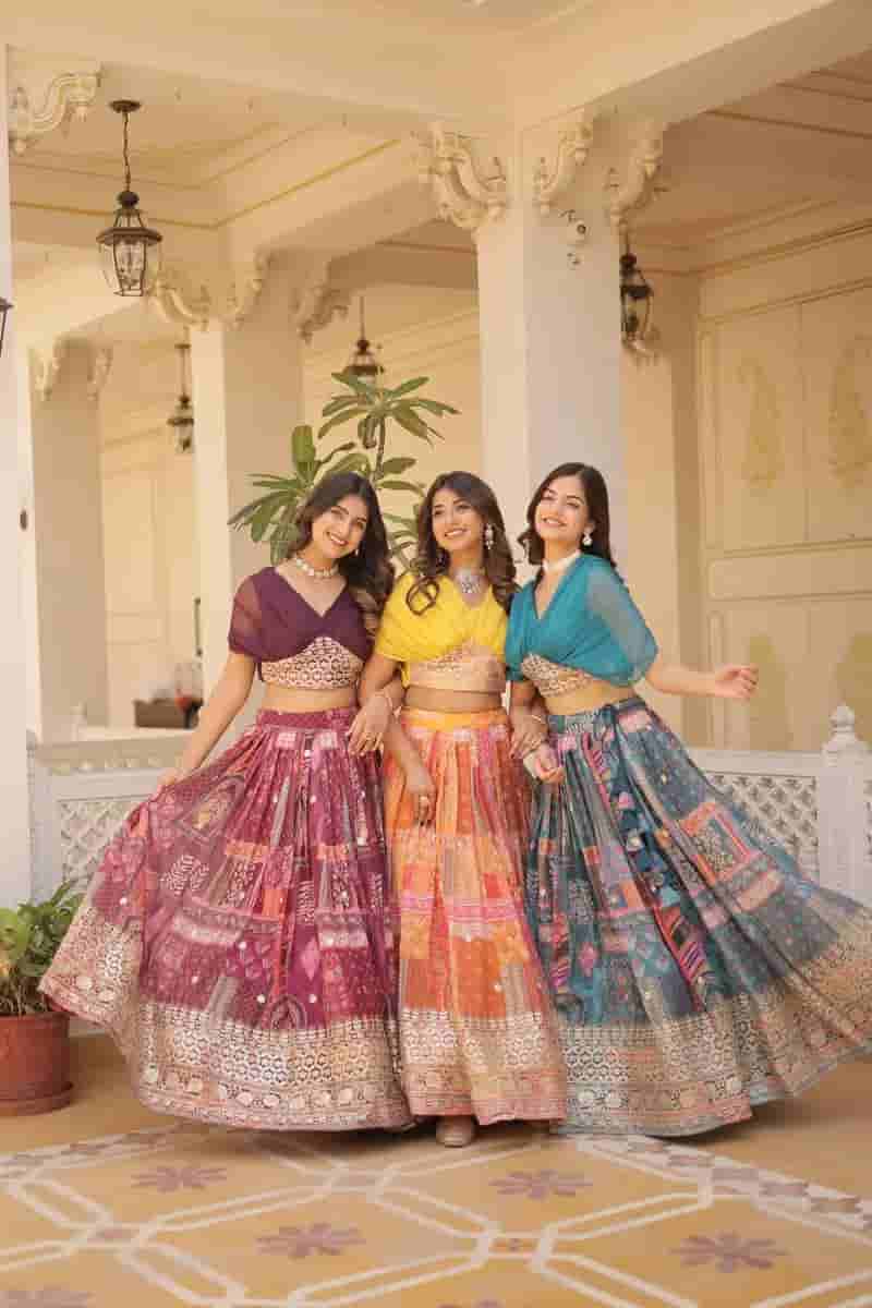 Buy Designer Silk Lahenga Choli Collection 2025 in Jamnagar | Reseller Bazzar