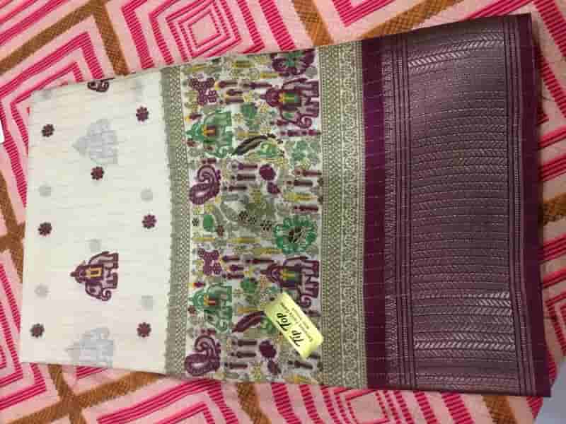 Fancy vertical zari lines saree in Hyderabad