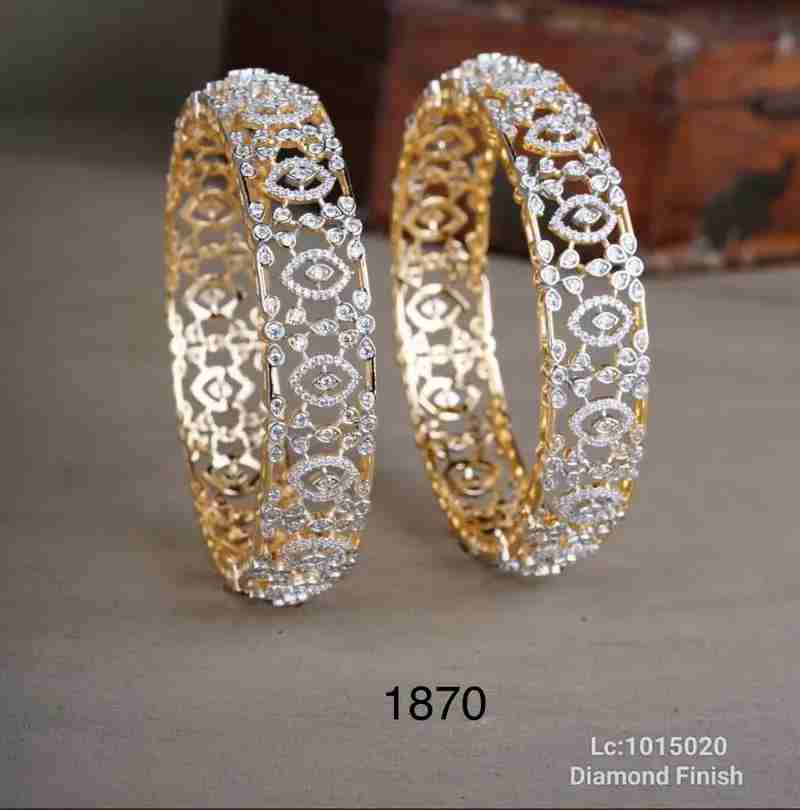 Designer Stone Studded Bangles with Jali Openwork Pattern in Hyderabad