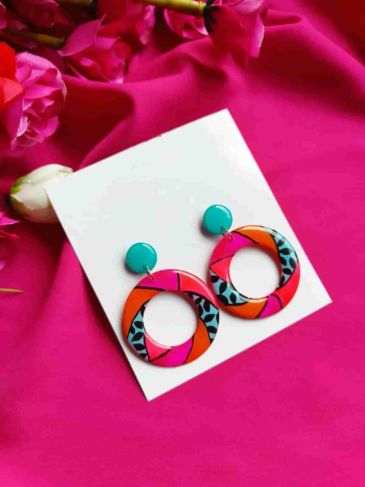 Resin Multicoloured Earrings in Mumbai