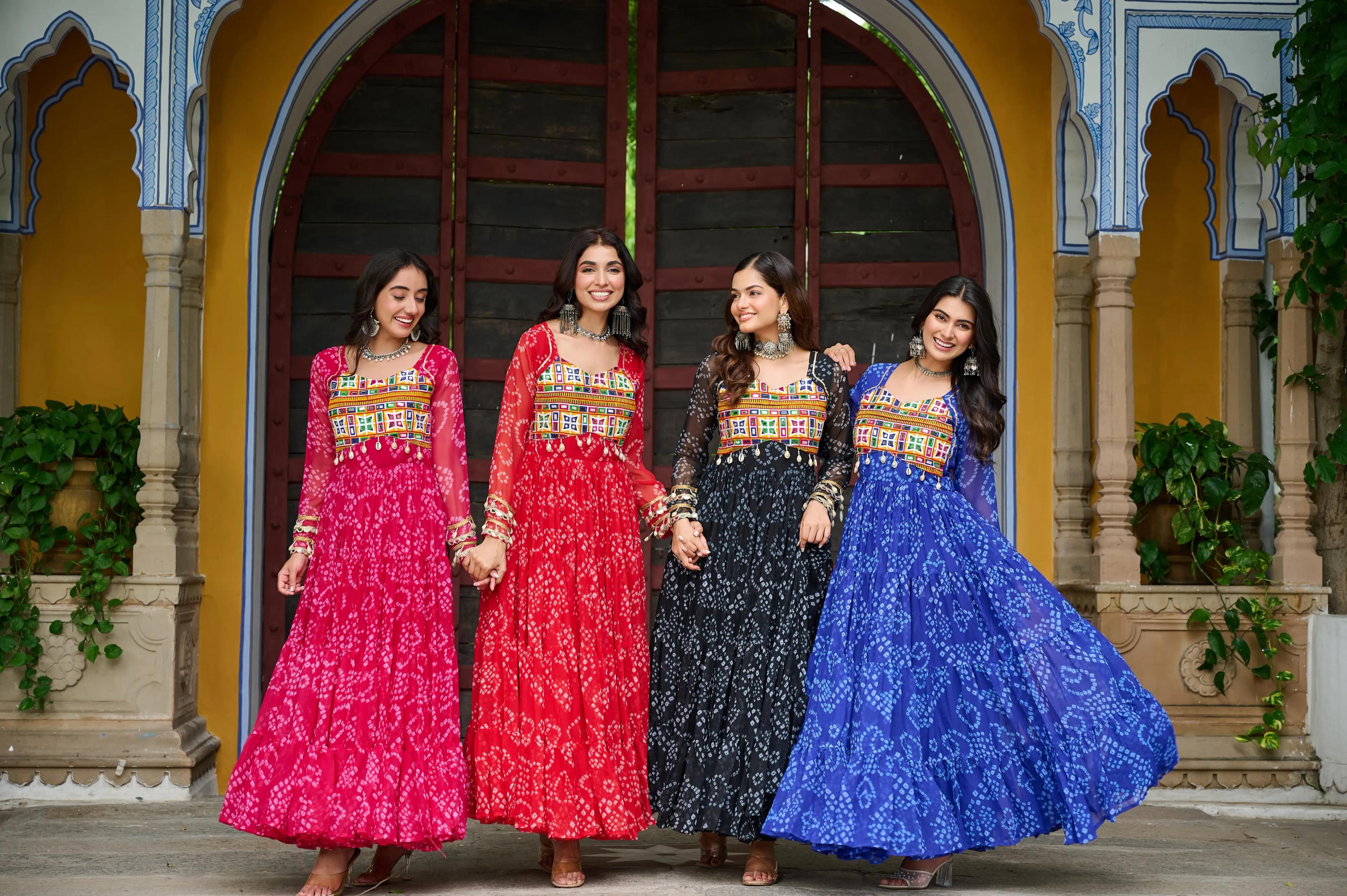 Bandhani Print Work Navratri outfits - Image 19 in Surat