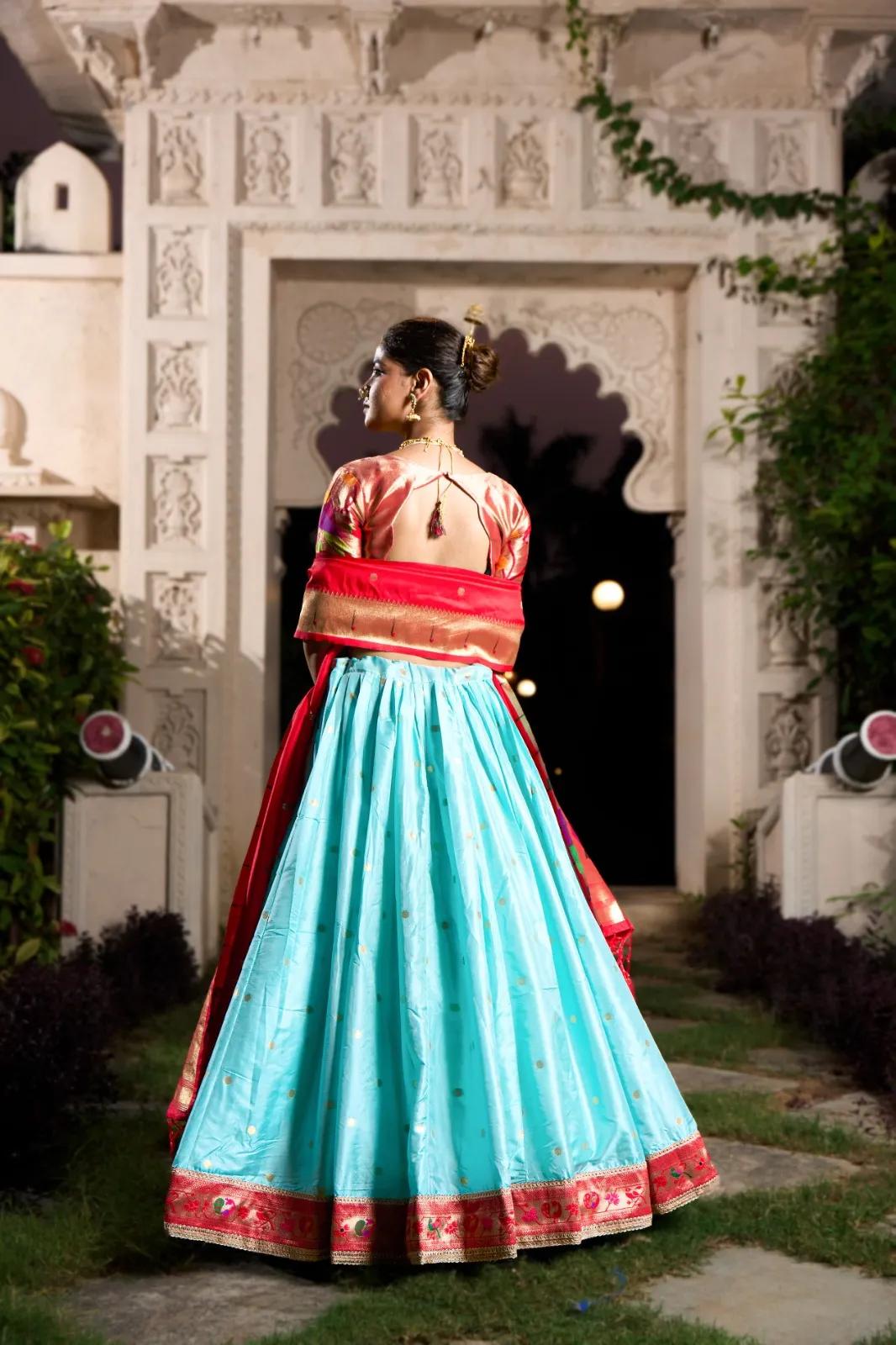 Colourful Paithani Jacquard Silk Lehenga Choli Collection - Image 7 in Surat