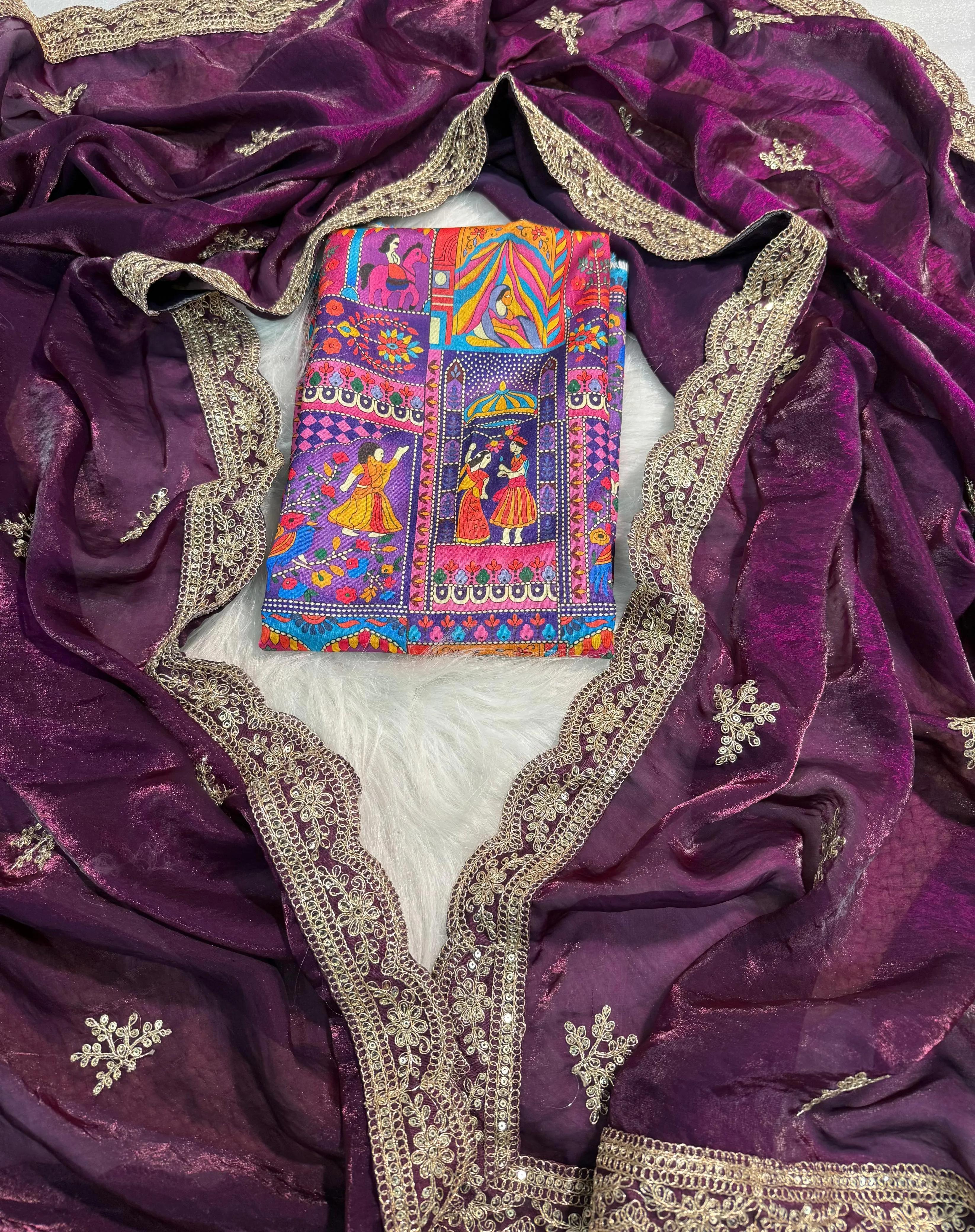 Premium fendy satin fabric Saree - Image 10 in Surat