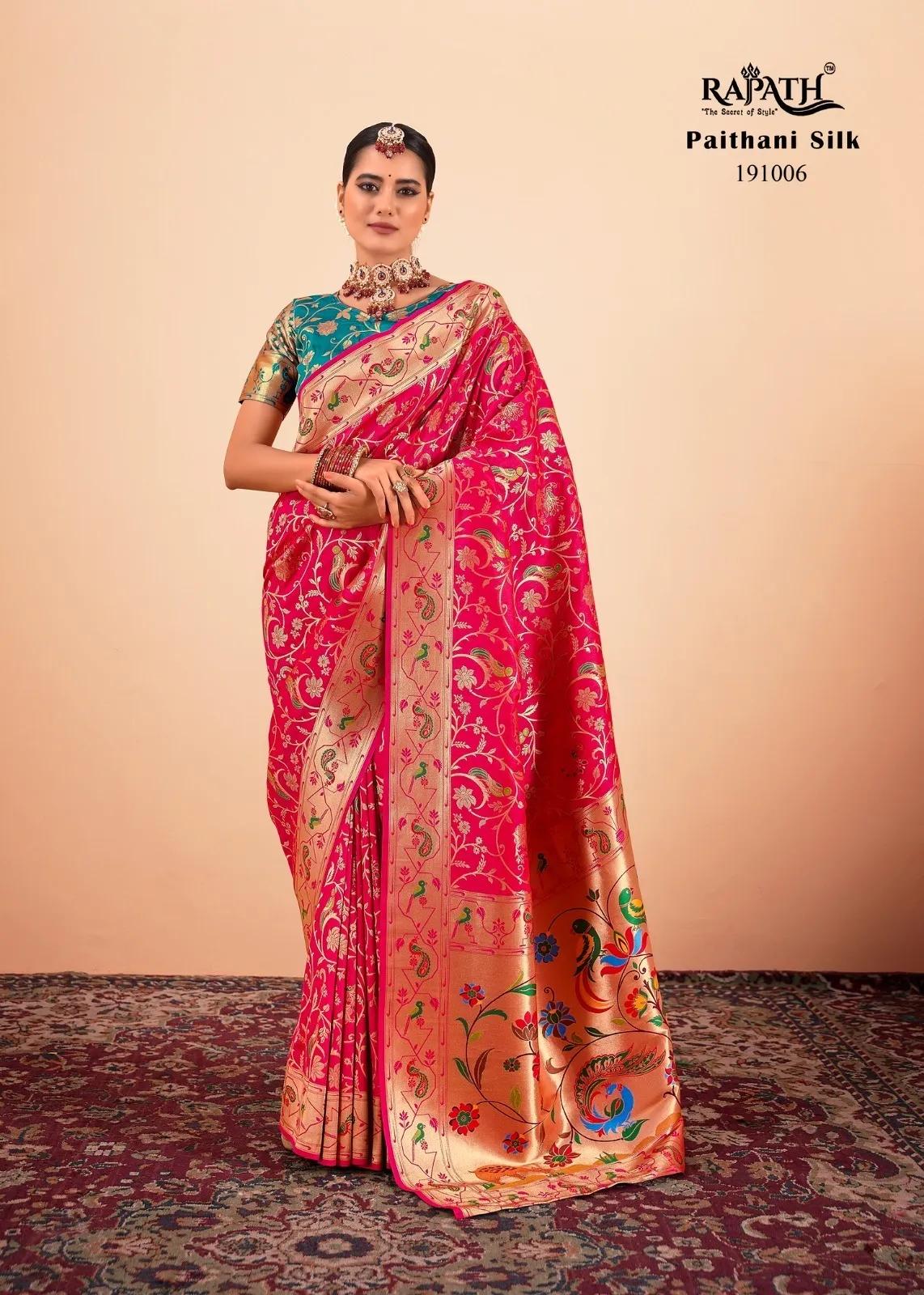 Paithani Silk Saree with Traditional Weave for Festive Wear - Image 11 in Surat