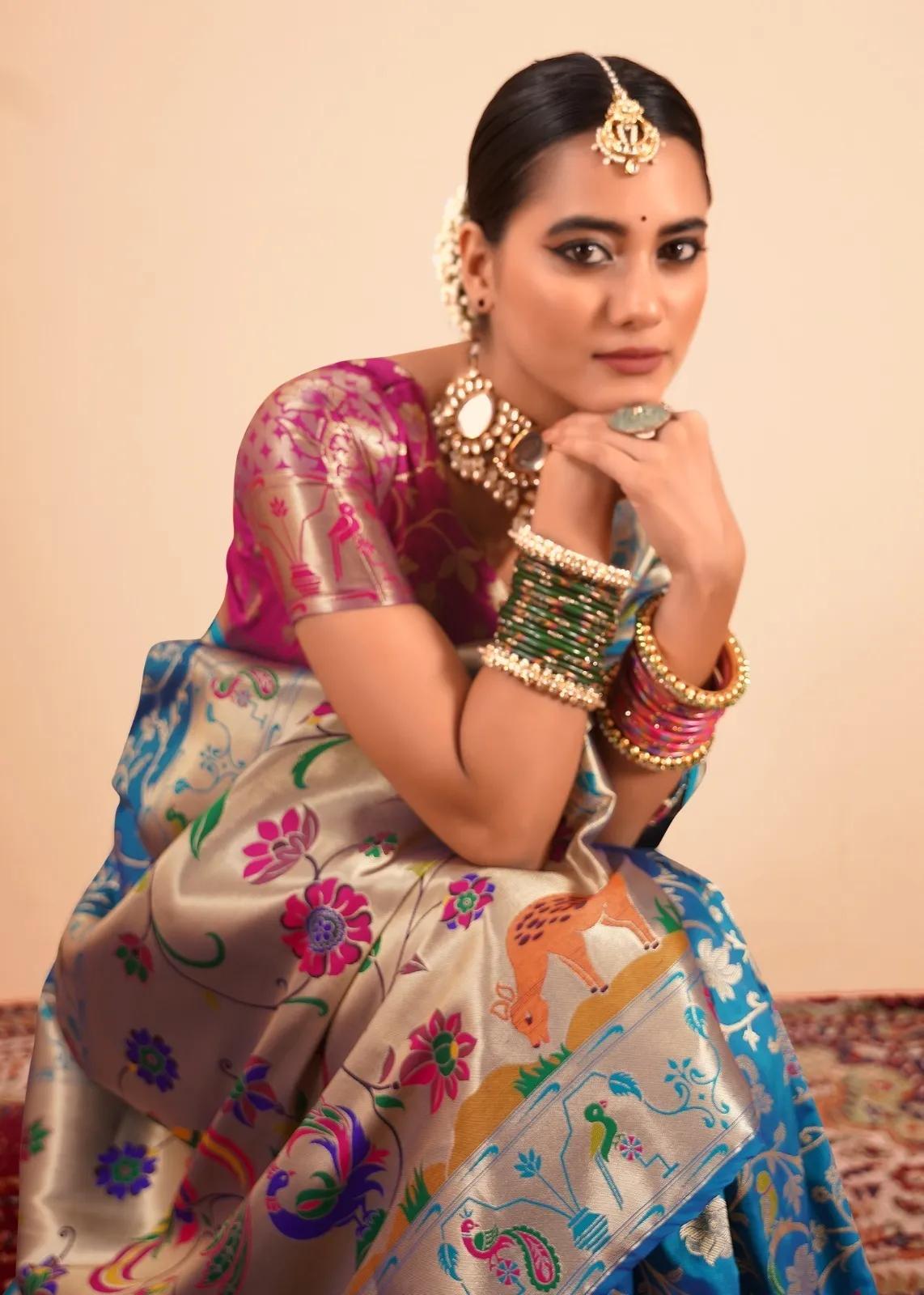 Paithani Silk Saree - Image 7 in Surat