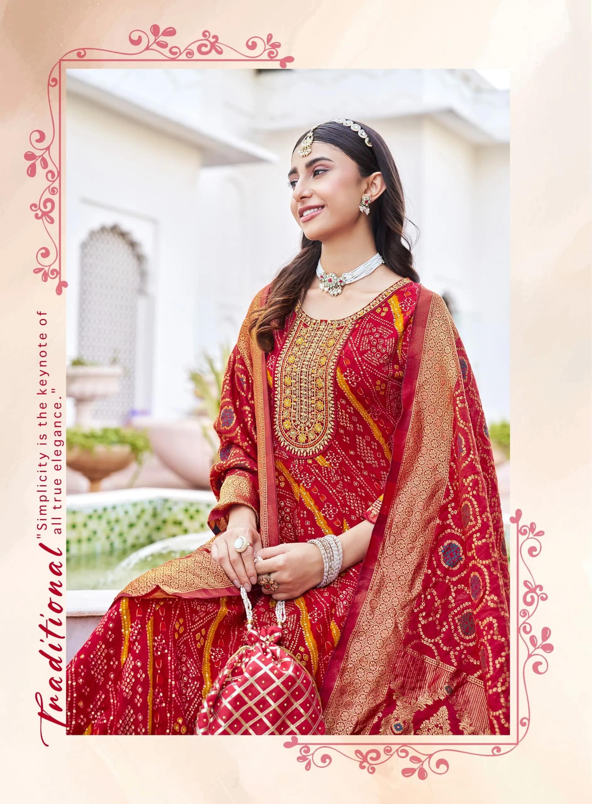 Pure Cotton Anarkali Gown Set with Pant and Dupatta - Image 13 in Surat