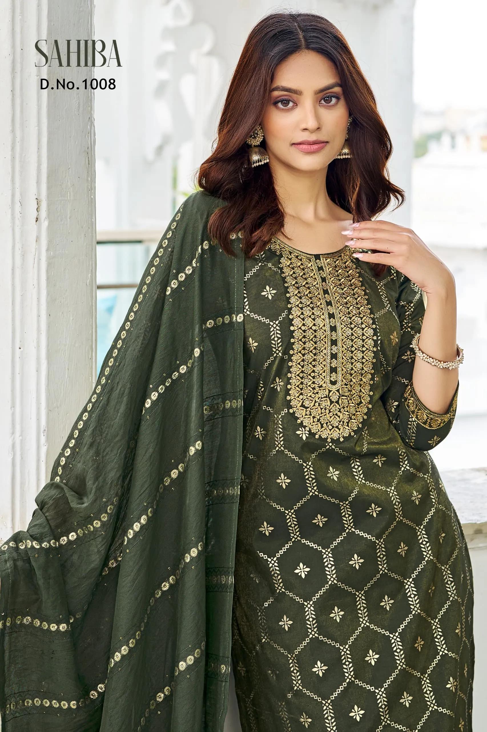 Sahiba Viscose Salwar Suit with Kurti, Pant and Dupatta - Image 8 in Surat