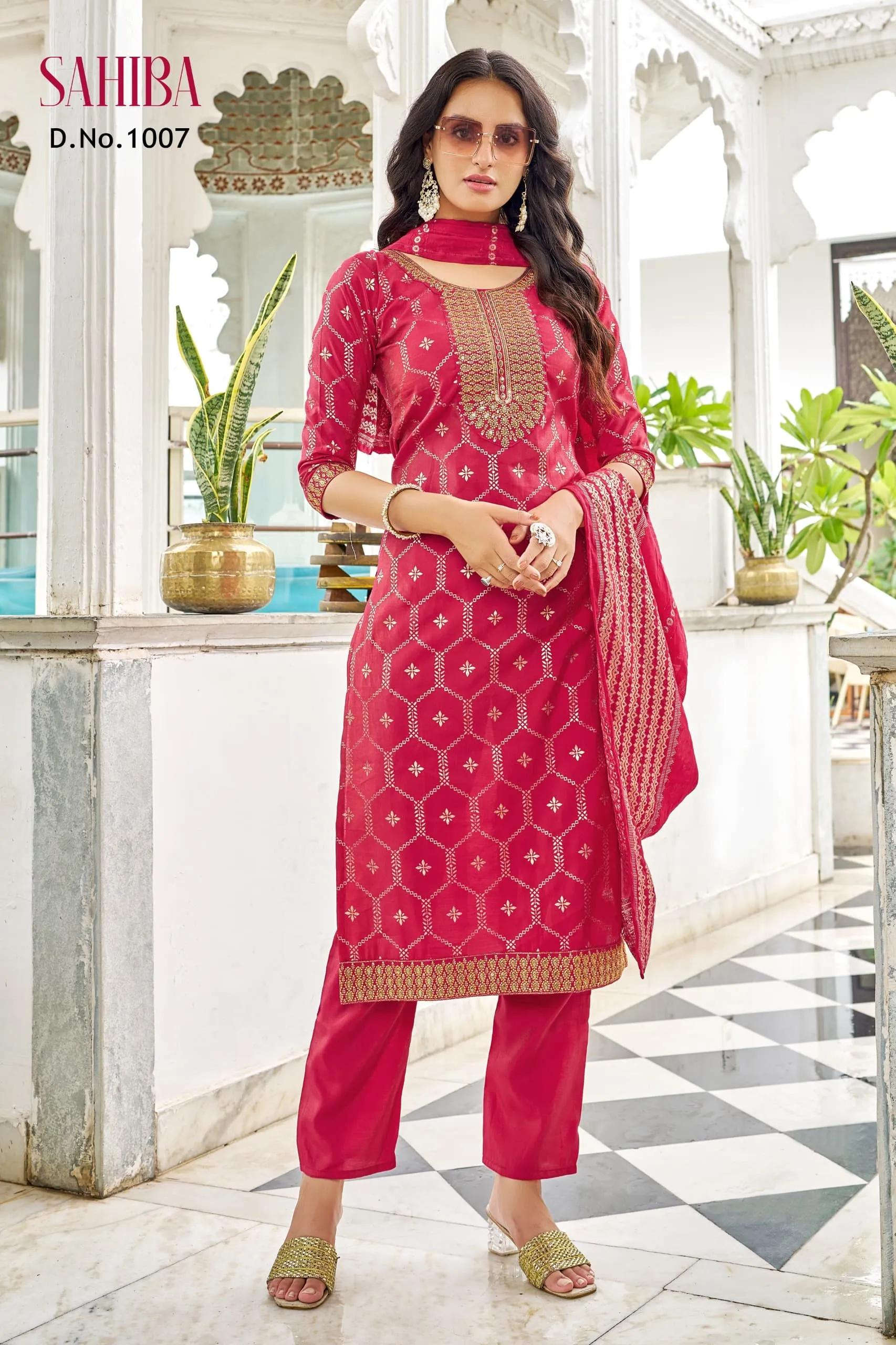 Sahiba Viscose Salwar Suit with Kurti, Pant and Dupatta - Image 13 in Surat