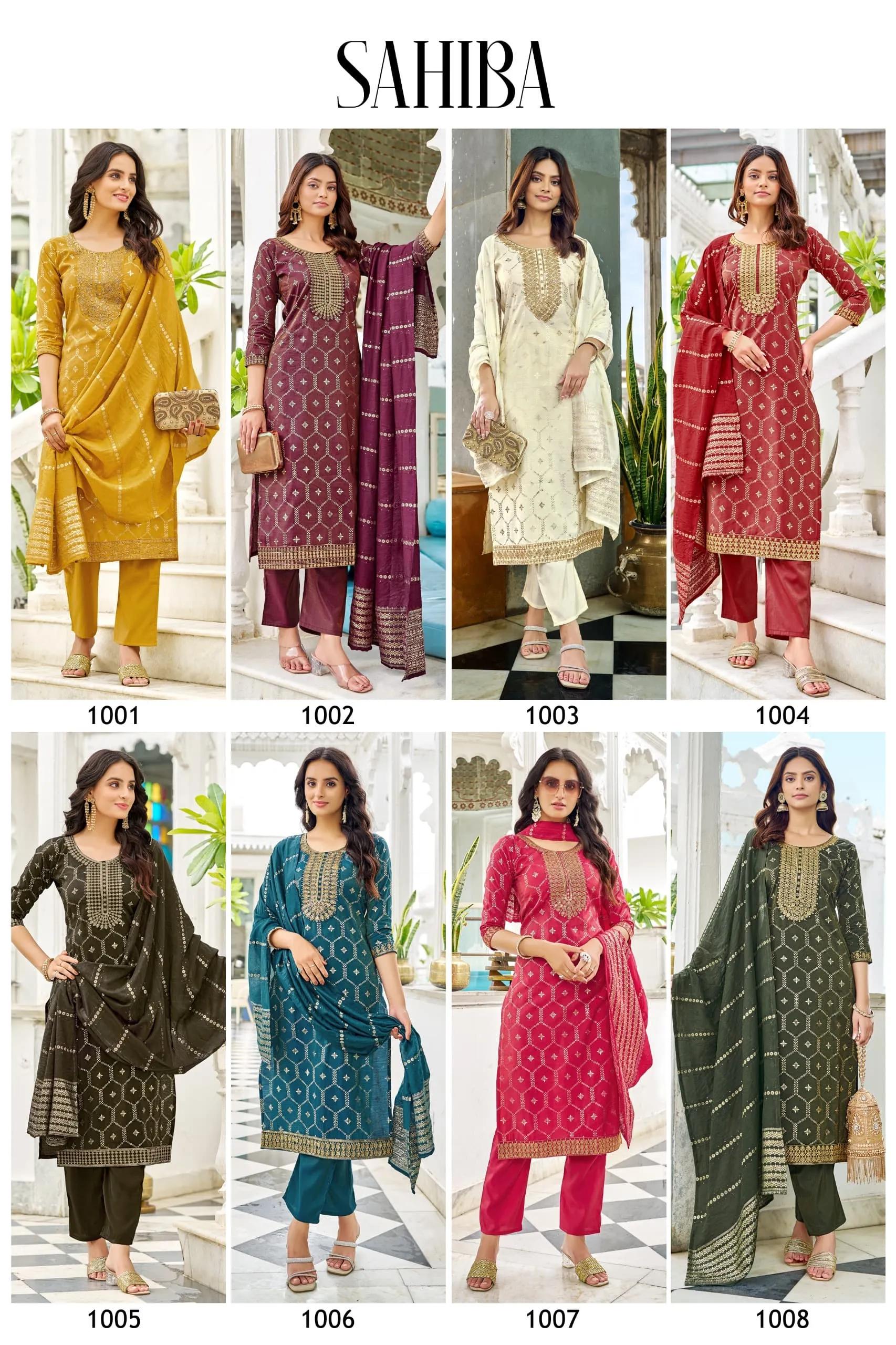 Sahiba Viscose Salwar Suit with Kurti, Pant and Dupatta - Image 18 in Surat