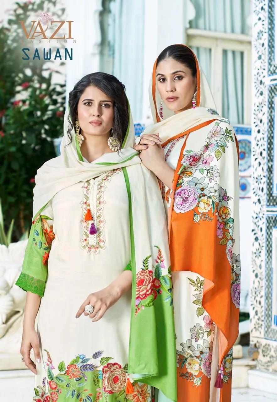 Luxury Festival Salwar Suit with Aari Handwork in Viscose Muslin - Image 9 in Surat