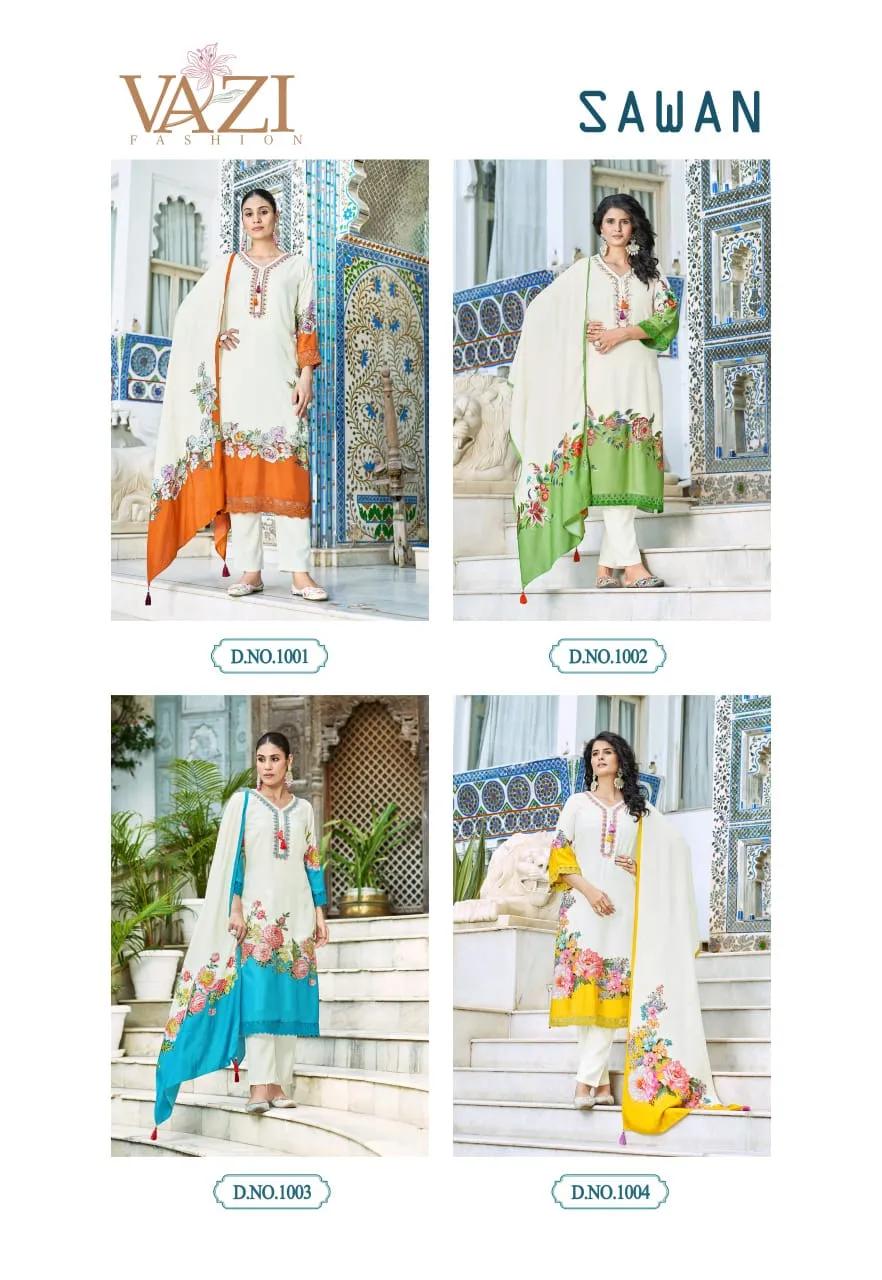 Luxury Festival Salwar Suit with Aari Handwork in Viscose Muslin - Image 5 in Surat