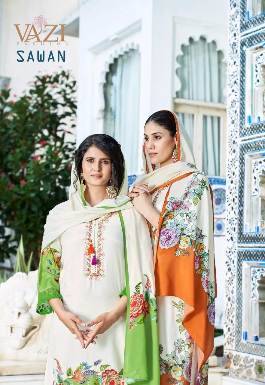 Luxury Festival Salwar Suit with Aari Handwork in Viscose Muslin - Image 7 in Surat