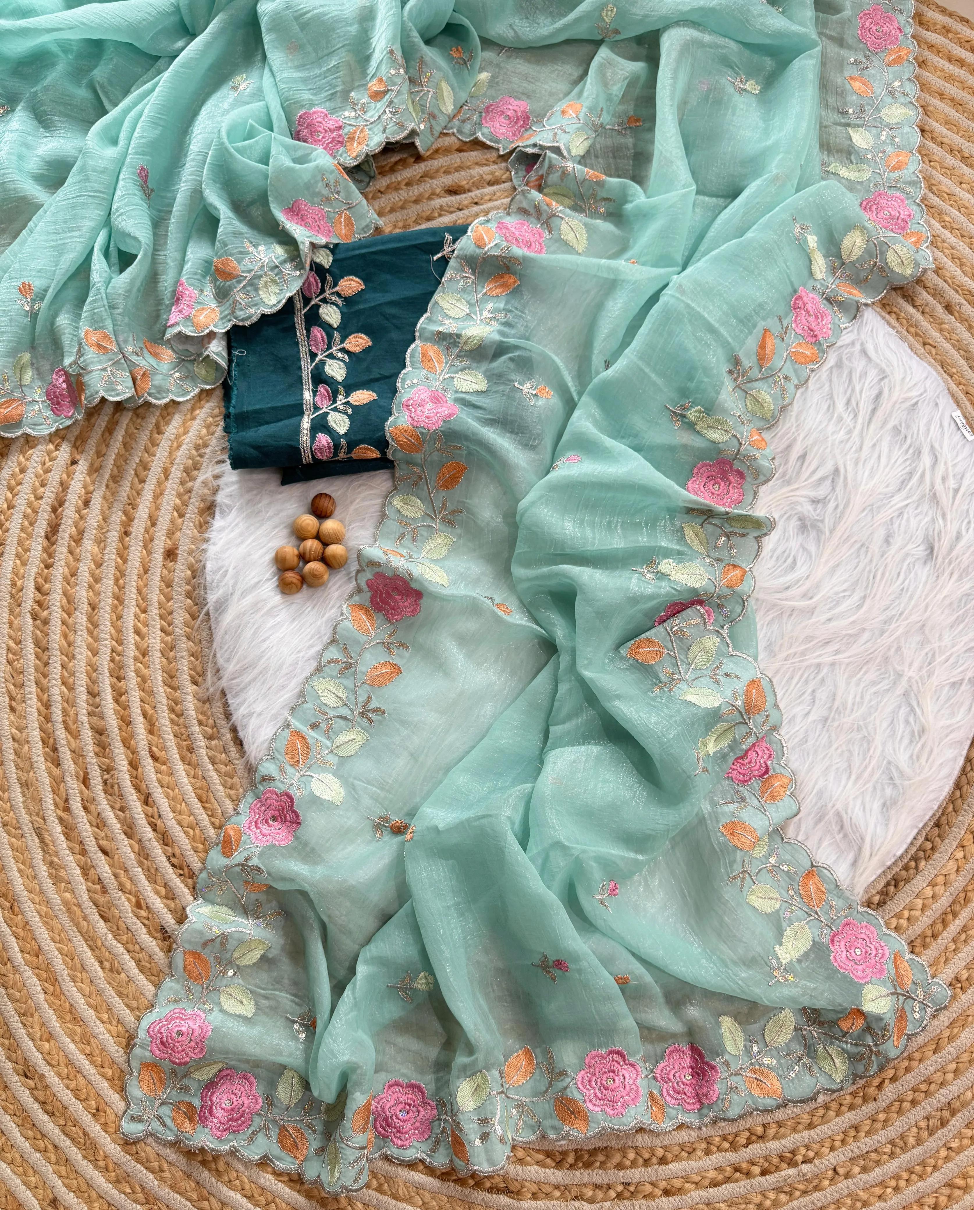 Dual Tone Silk Saree - Image 20 in Surat