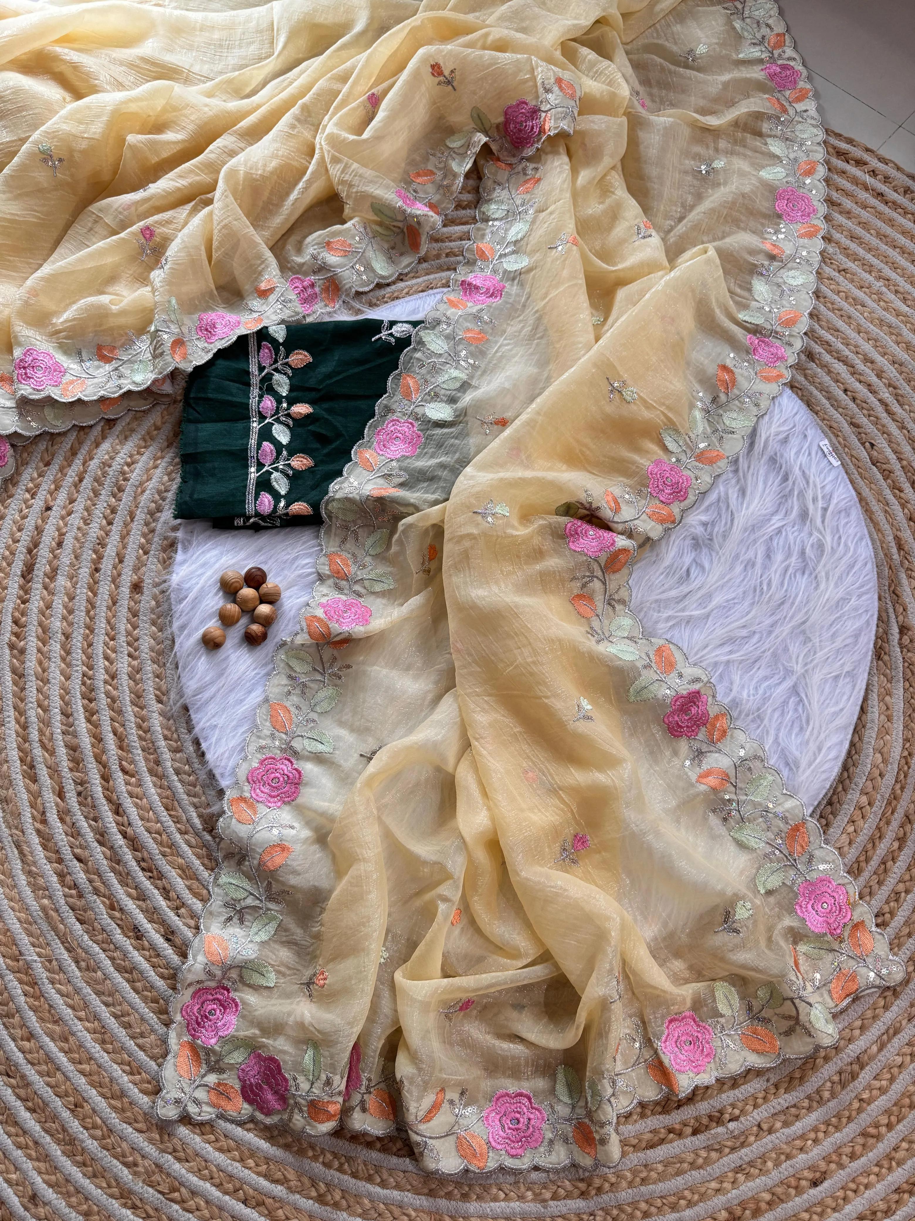 Dual Tone Silk Saree - Image 24 in Surat