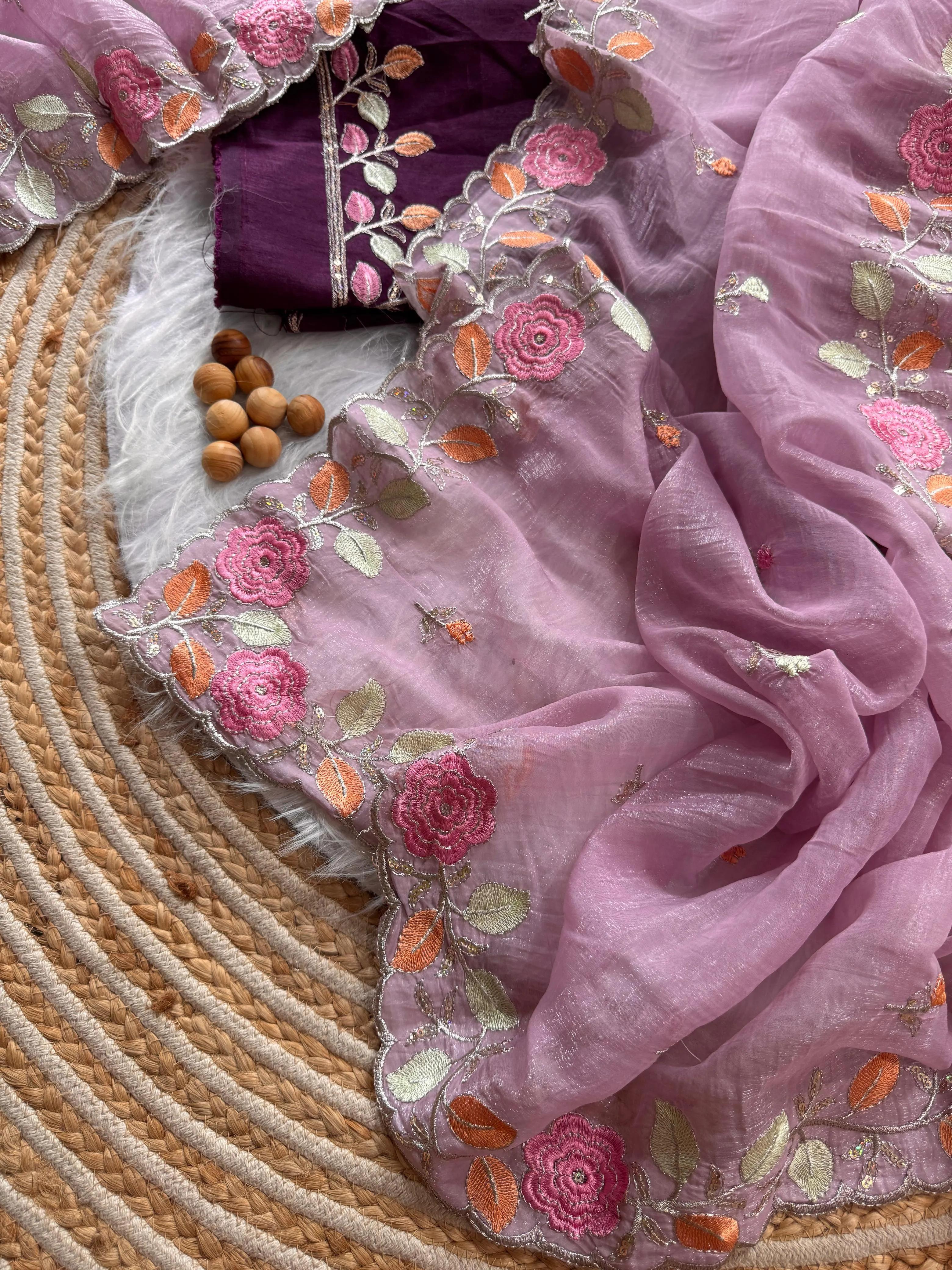 Dual Tone Silk Saree - Image 4 in Surat