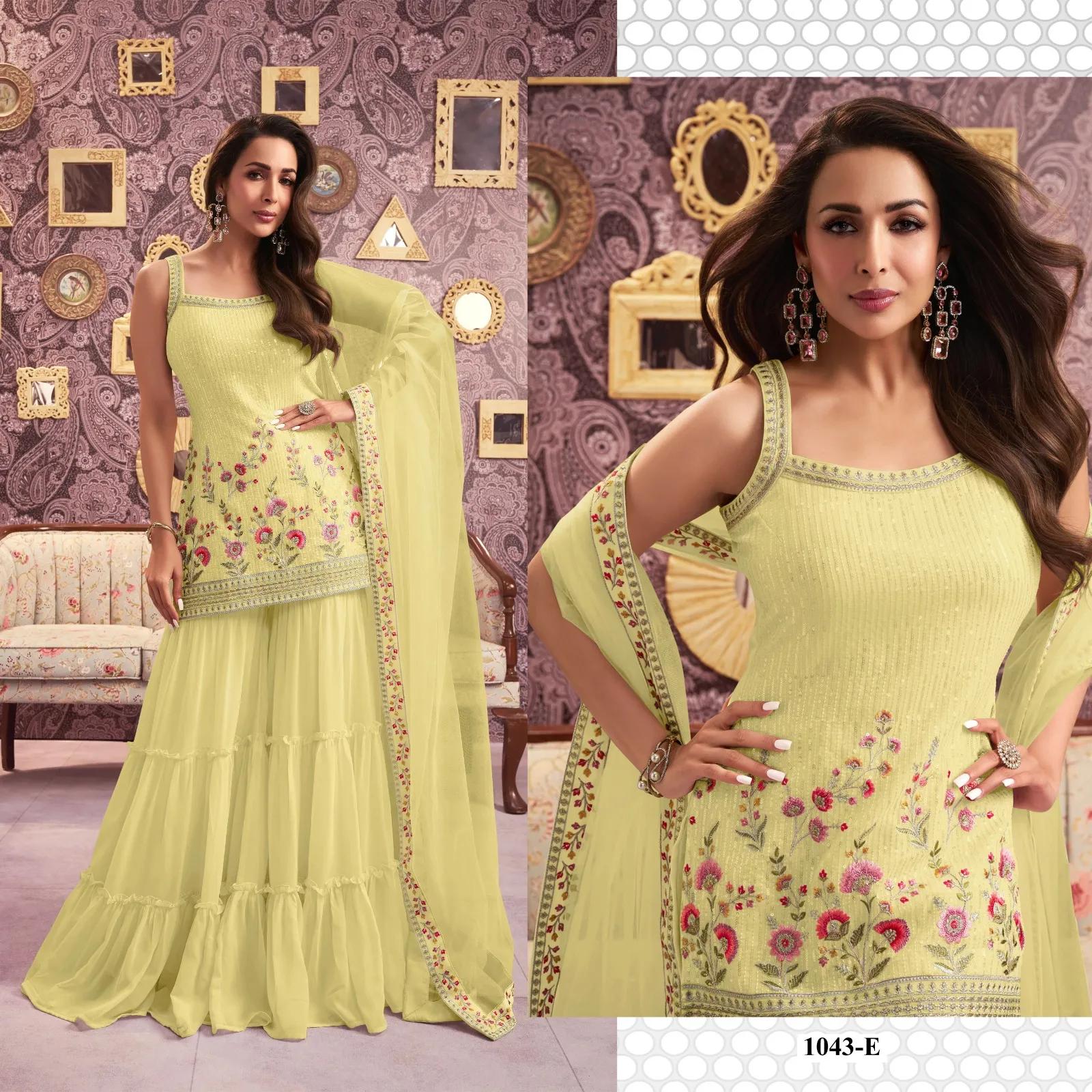 Silk Semi-Stitched Wedding Dress Material with Embroidery - Image 8 in Surat
