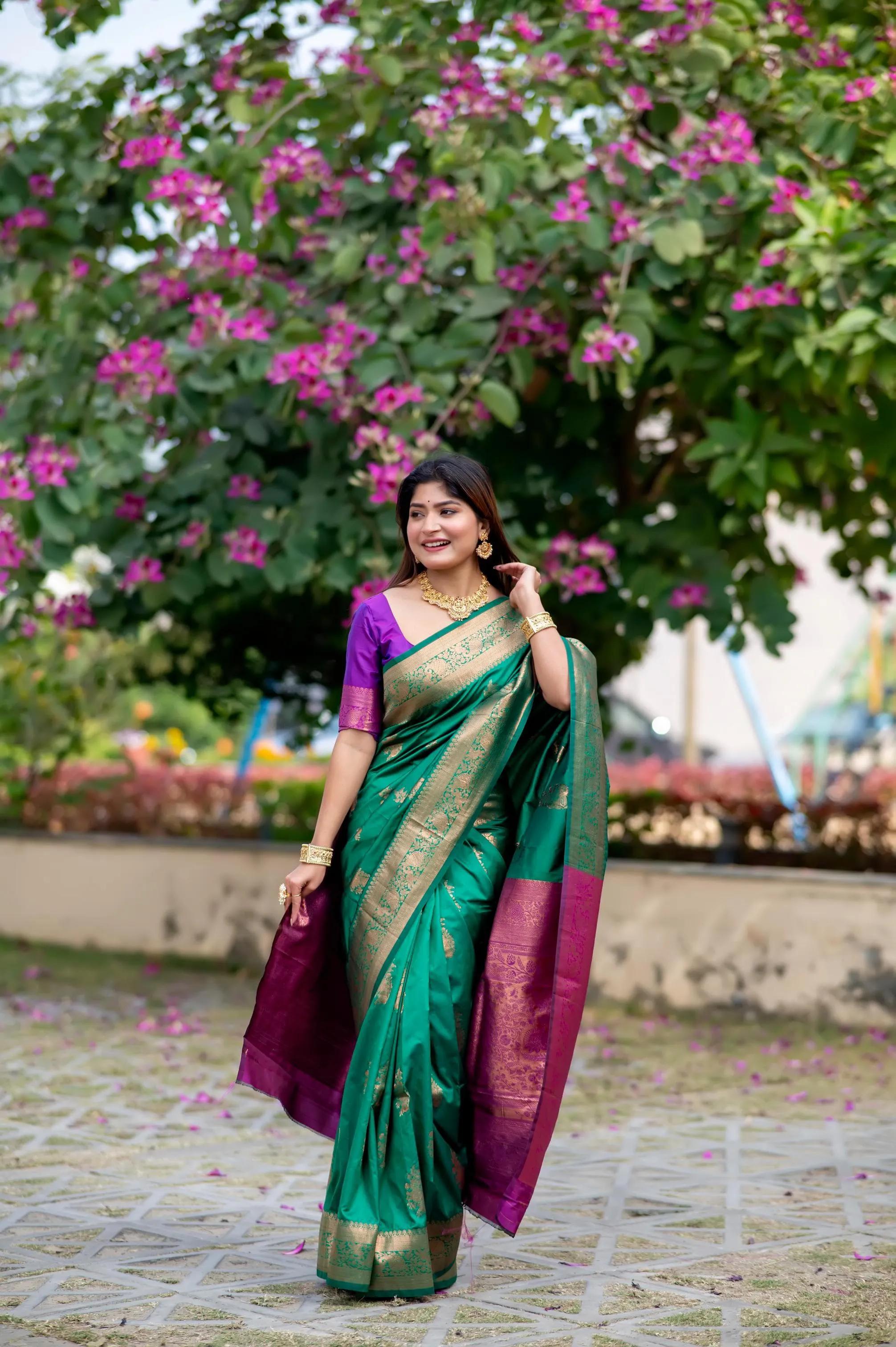 Premium Banarasi Saree - Image 3 in Surat