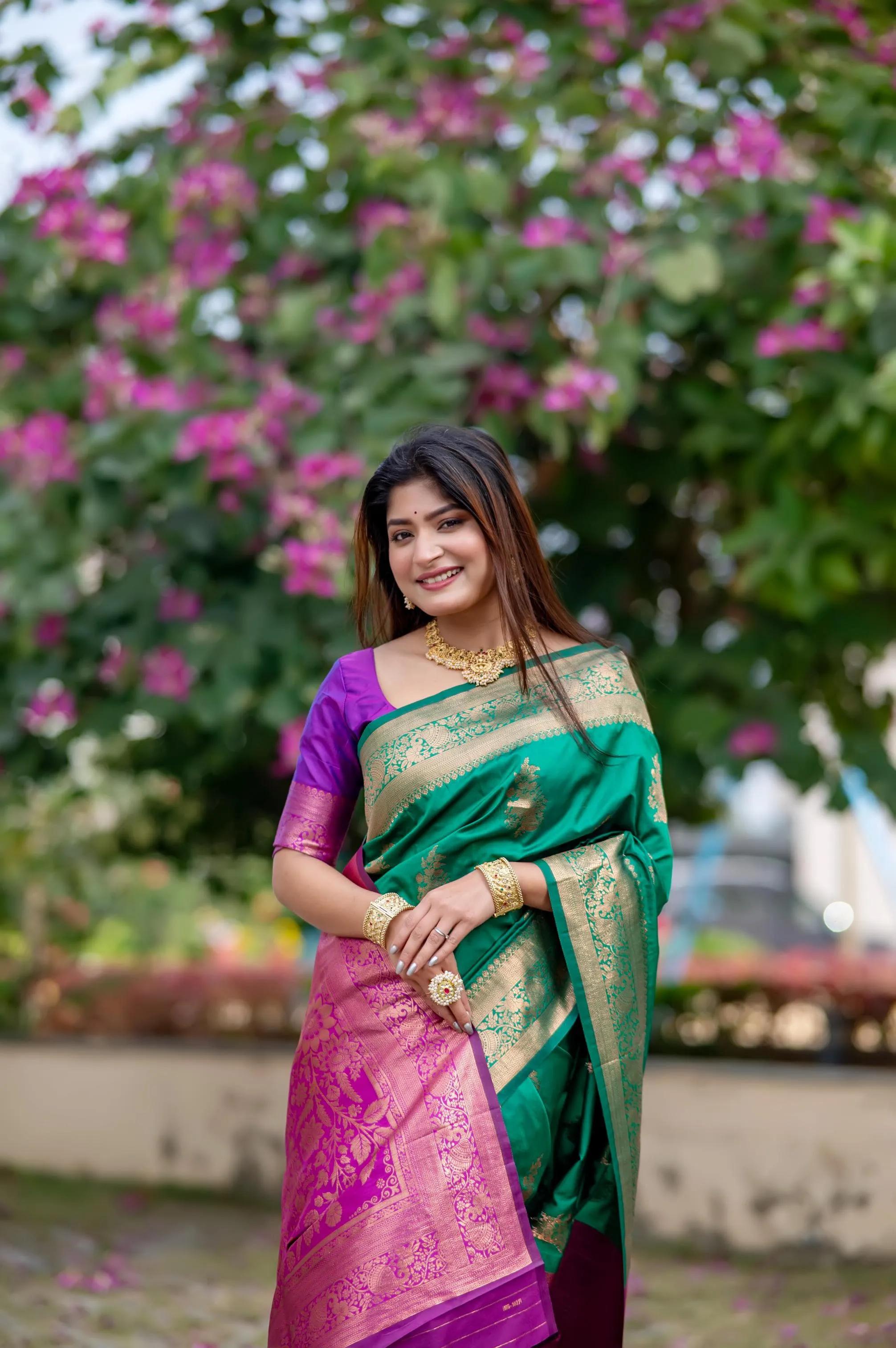 Premium Banarasi Saree - Image 13 in Surat