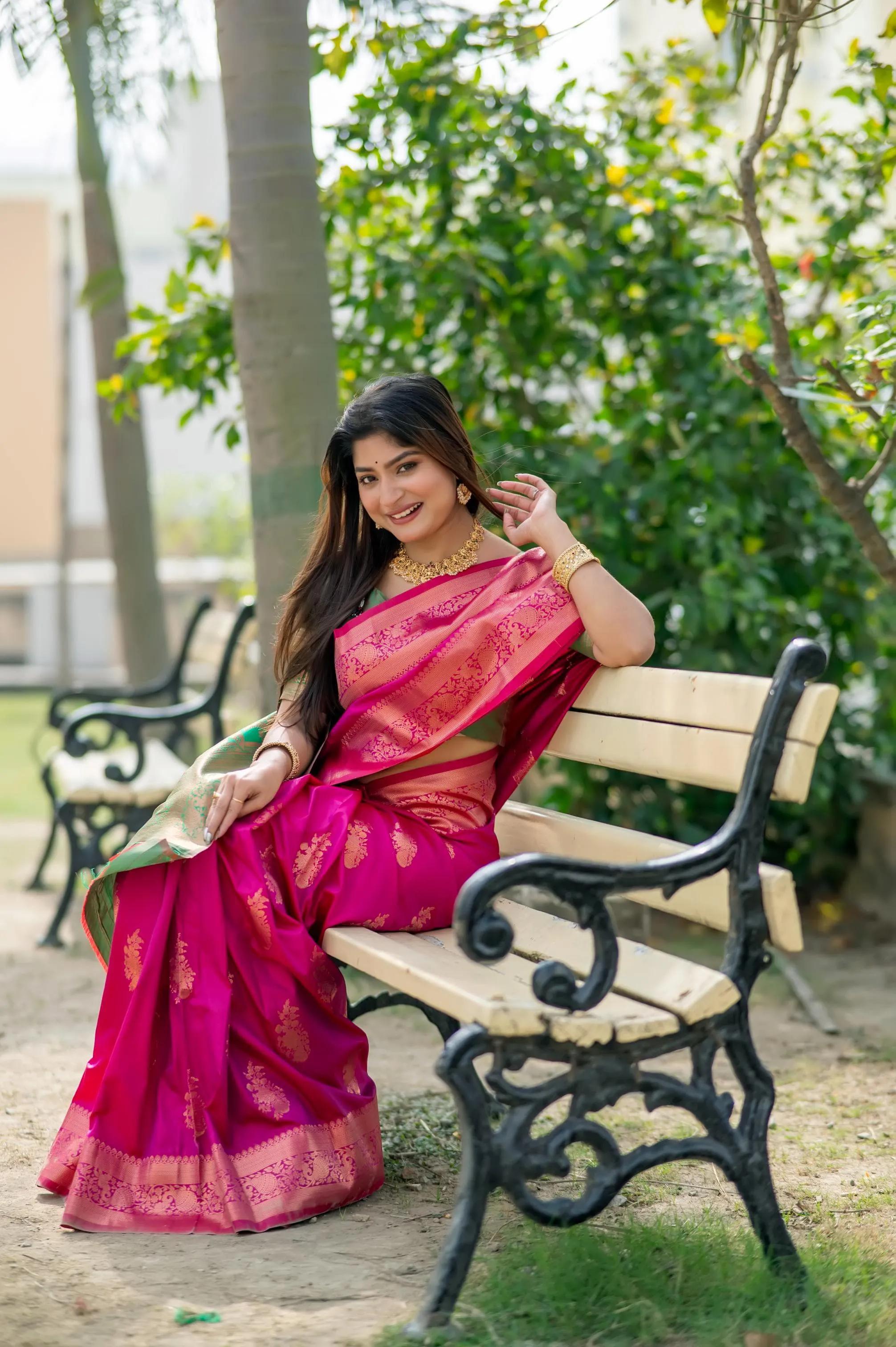 Premium Banarasi Saree - Image 12 in Surat