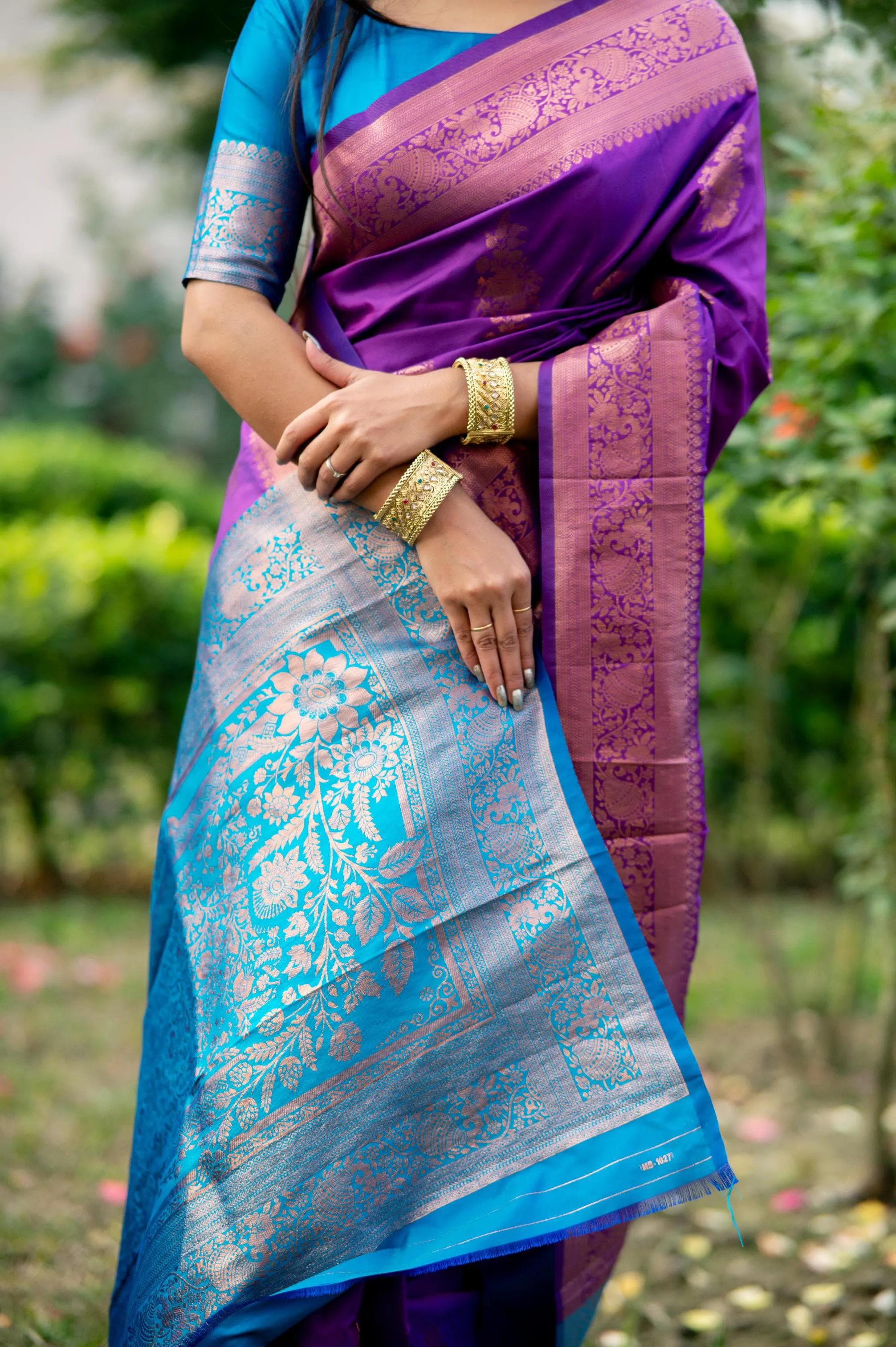 Premium Banarasi Saree - Image 10 in Surat