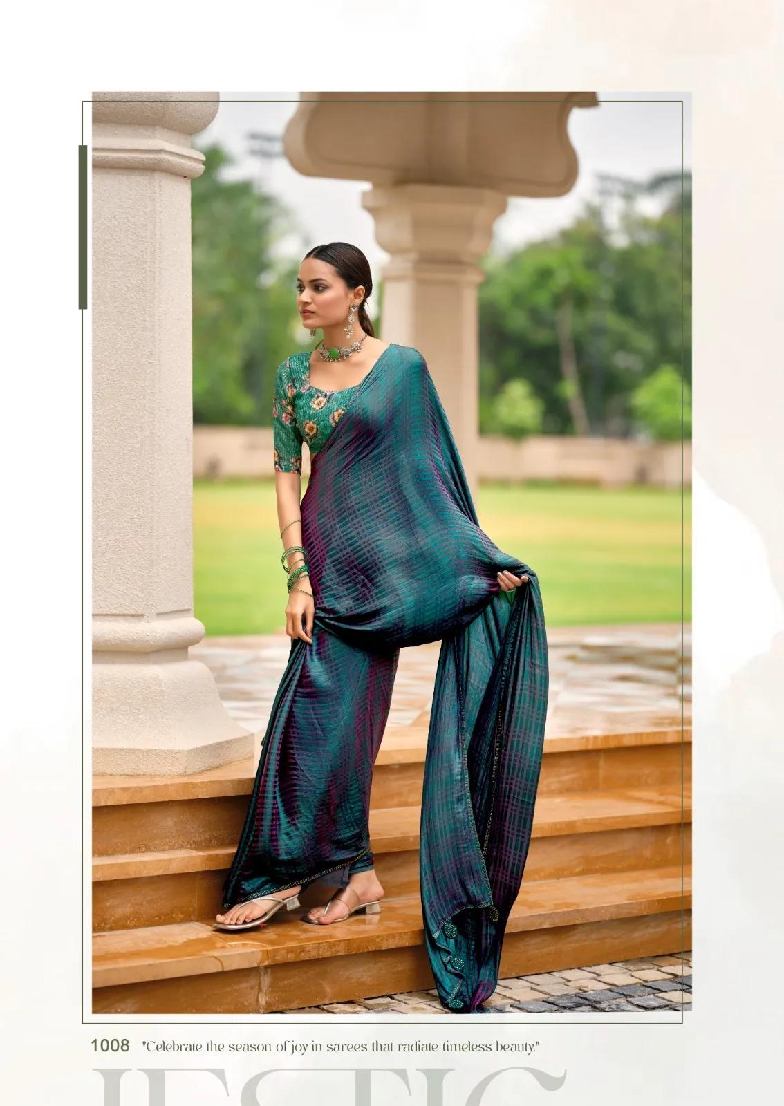 New Satin Silk Premium Saree - Image 9 in Surat