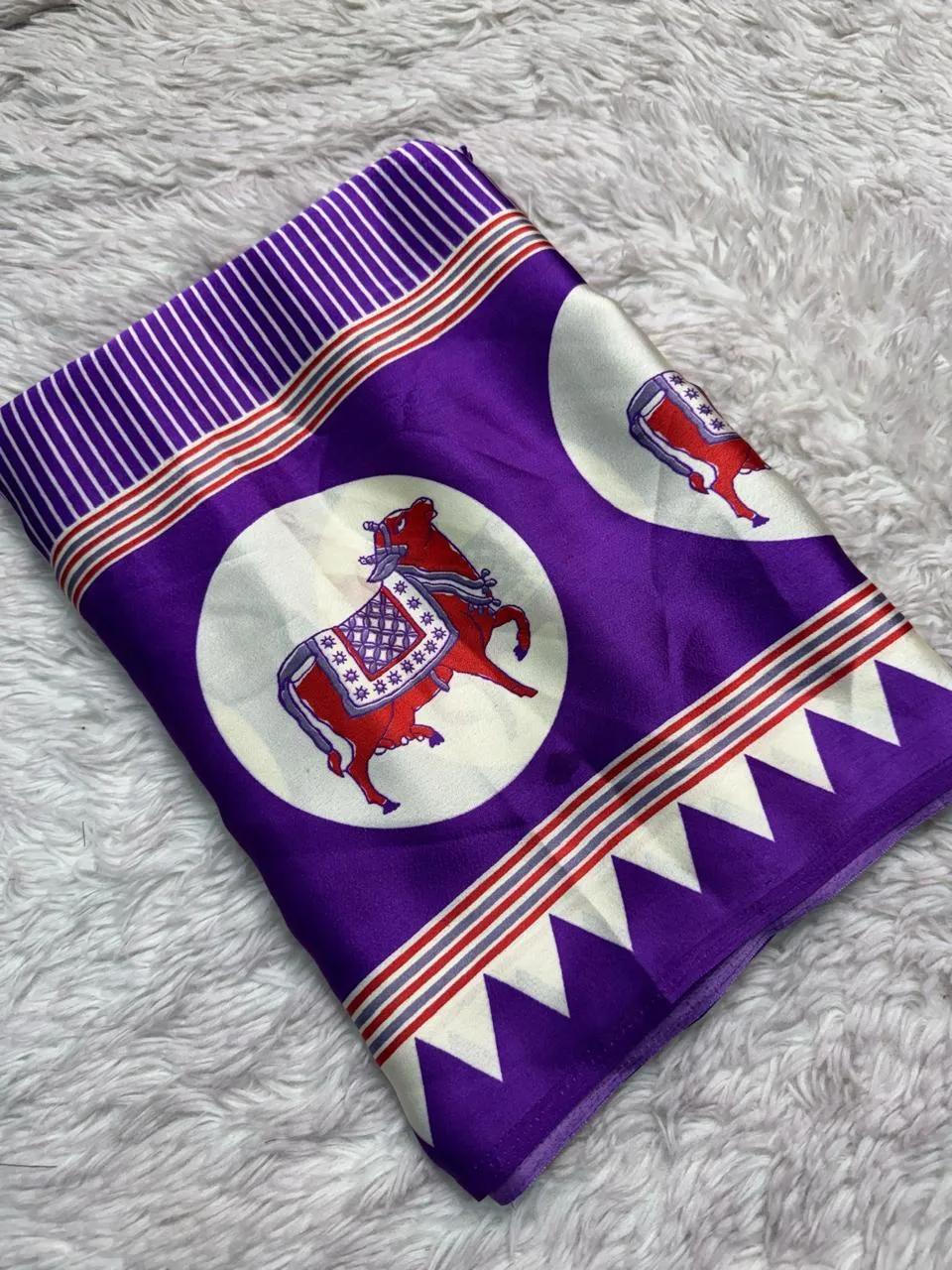 Semi Gajji Silk Saree with Ajrakh Bandhej Print Work - Image 25 in Surat