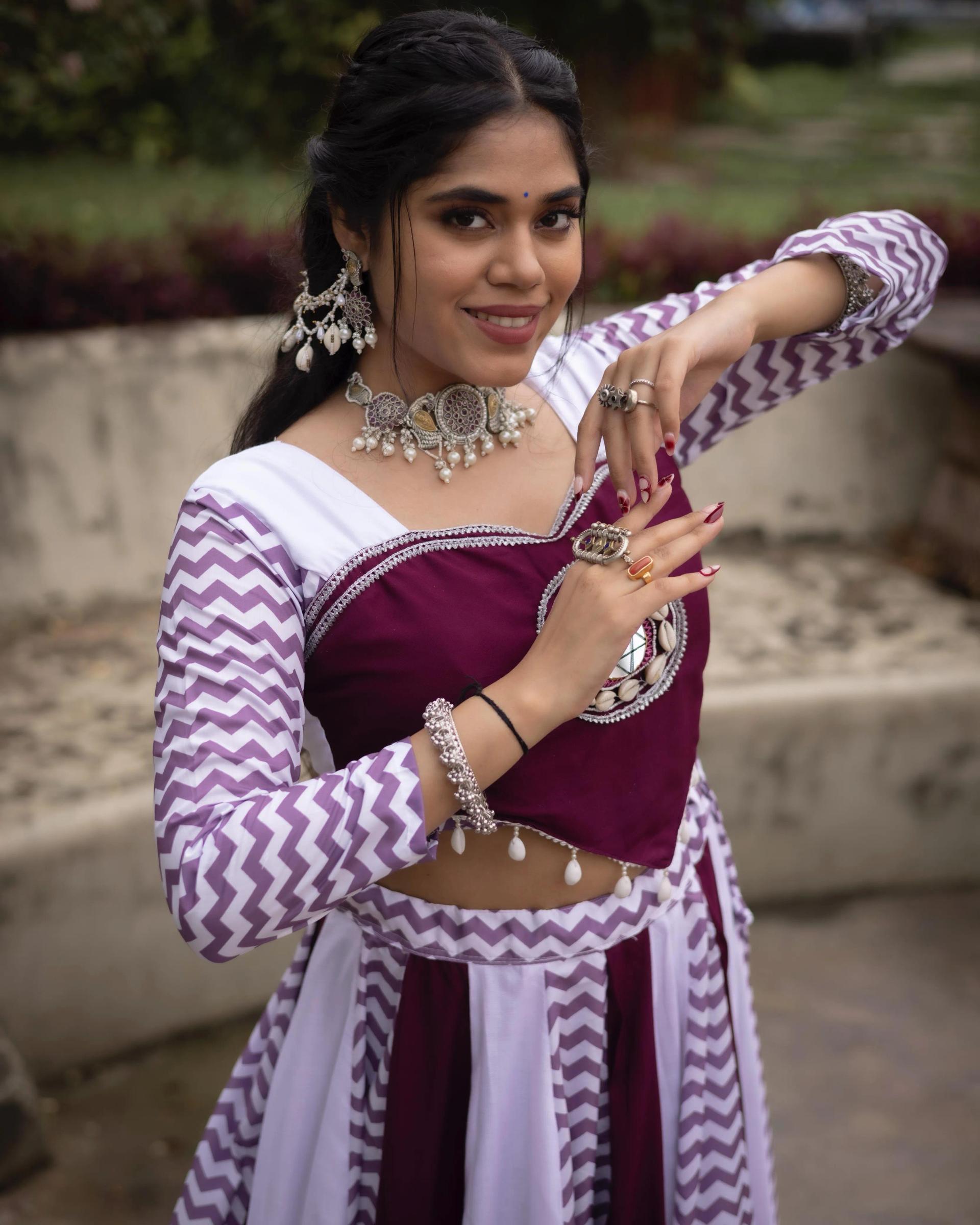 Buy Pure Rayon Cotton Navratri Lehenga Set with Leheriya Work in Surat | Reseller Bazzar