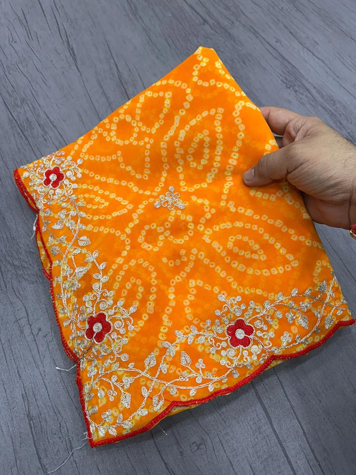 Traditional Bandhani Saree - Image 16 in Surat