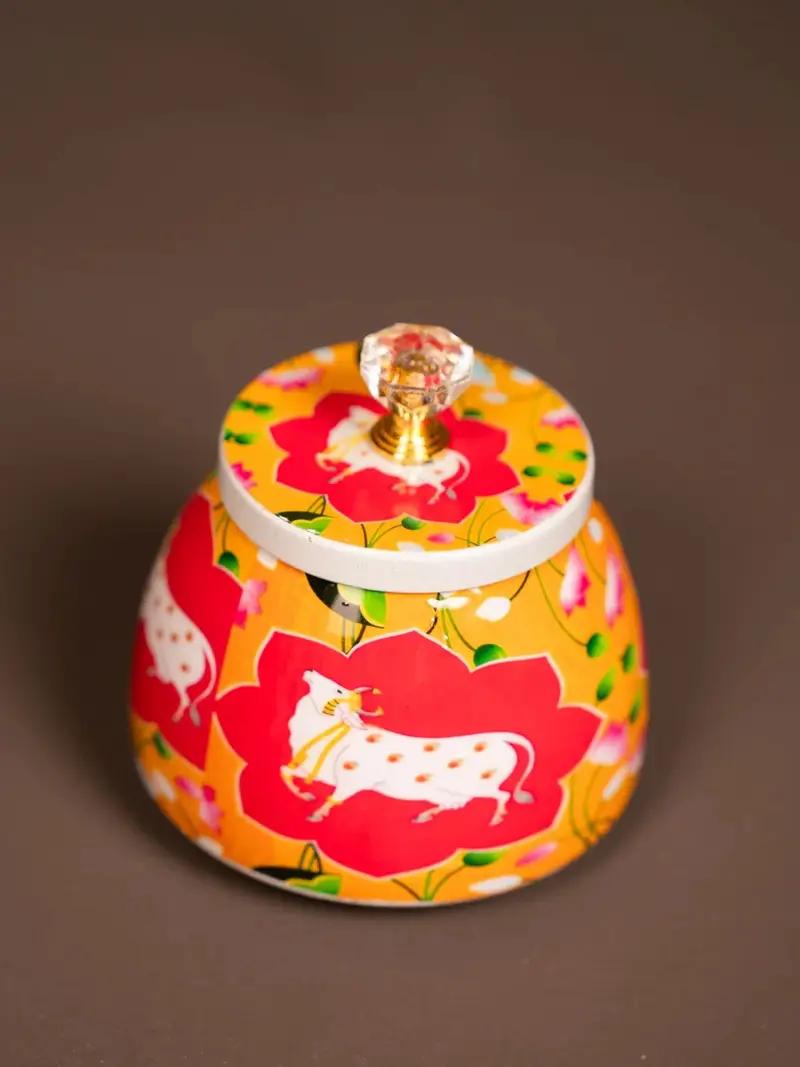 Buy Handmade Creative Metal Jar - Decorative Gifting Showpiece in Junagadh | Reseller Bazzar