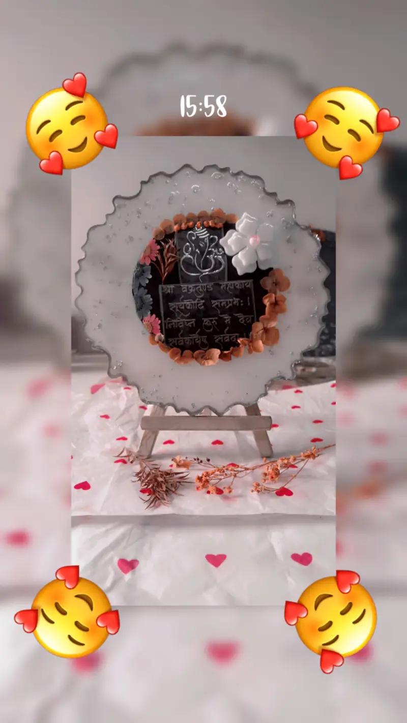 Buy Resin Handmade Ganesh Mantra Frame for Mandir and Home Decor in Ahmedabad for 700 - See photos and details