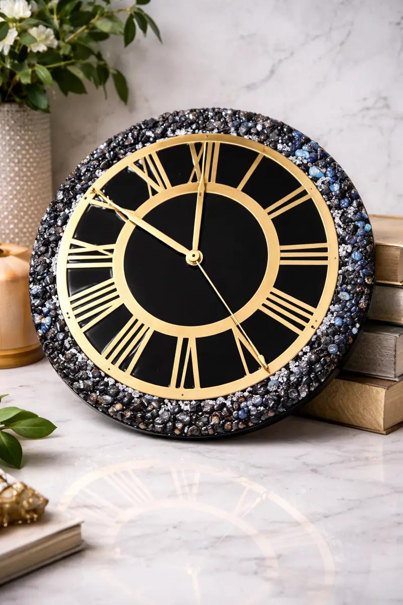 Buy Resin Handmade Customised Wall Clock Glossy Home Decor in Ahmedabad | Reseller Bazzar